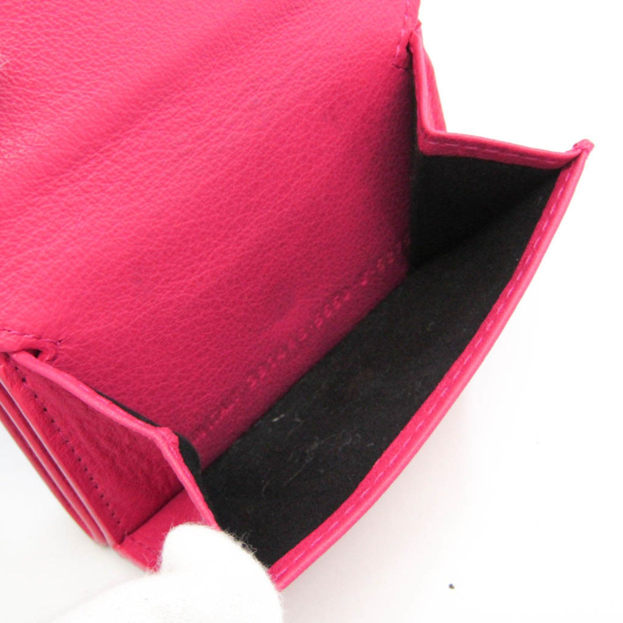 Balenciaga Papier Pink Leather Wallet (Pre-Owned) Size ONE SIZE - 4 Thumbnail