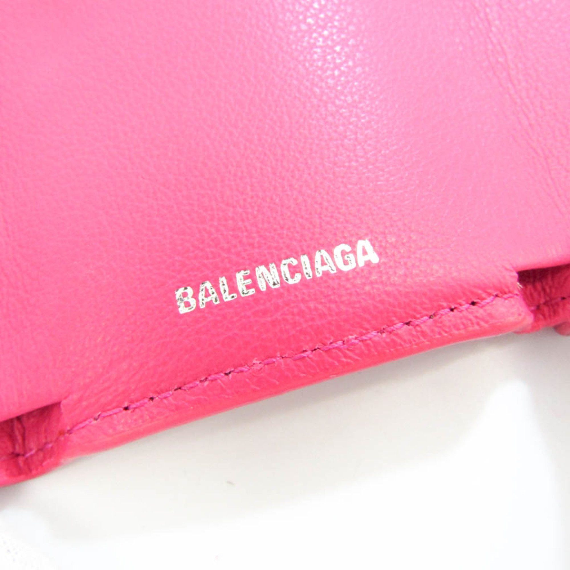 Balenciaga Papier Pink Leather Wallet (Pre-Owned) Size ONE SIZE - 6 Thumbnail