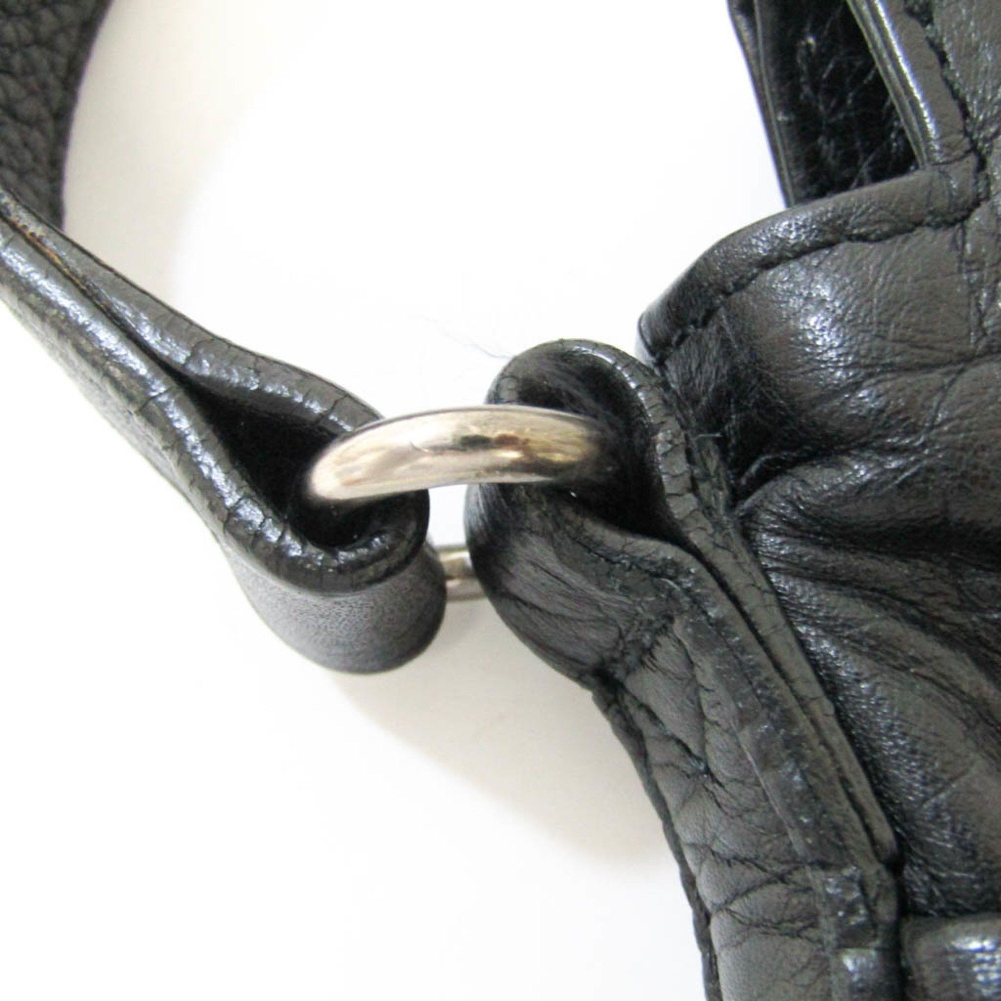 Burberry Black Leather Shoulder Bag (Pre-Owned) Size ONE SIZE - 7 Thumbnail
