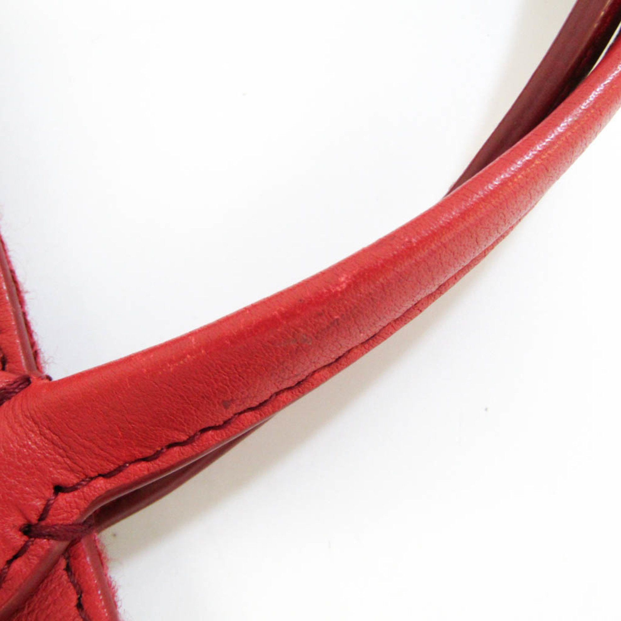 Bally Red Leather Handbag (Pre-Owned) Size ONE SIZE - 7 Thumbnail