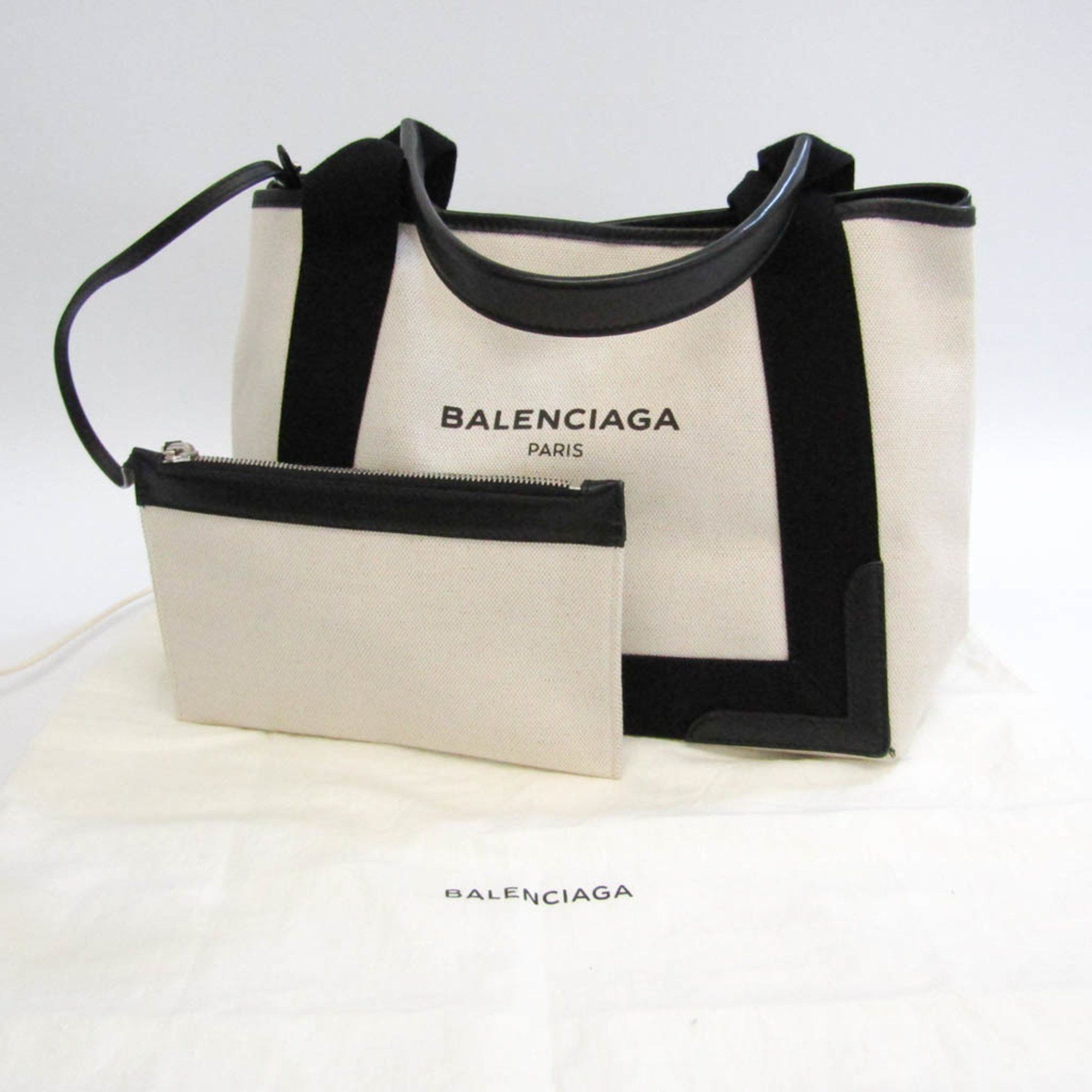 Balenciaga Navy Cabas Multicolour Canvas Handbag (Pre-Owned) Size ONE SIZE - 7 Thumbnail