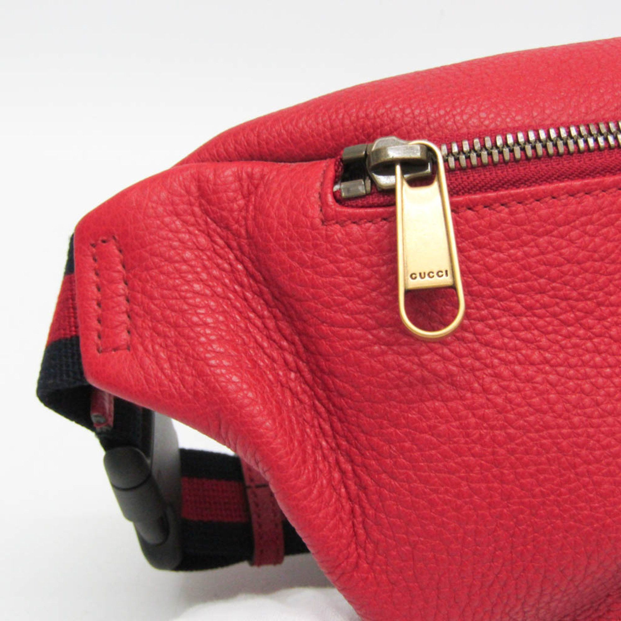 Gucci Logo Red Leather Clutch Bag (Pre-Owned) Size ONE SIZE - 7 Thumbnail