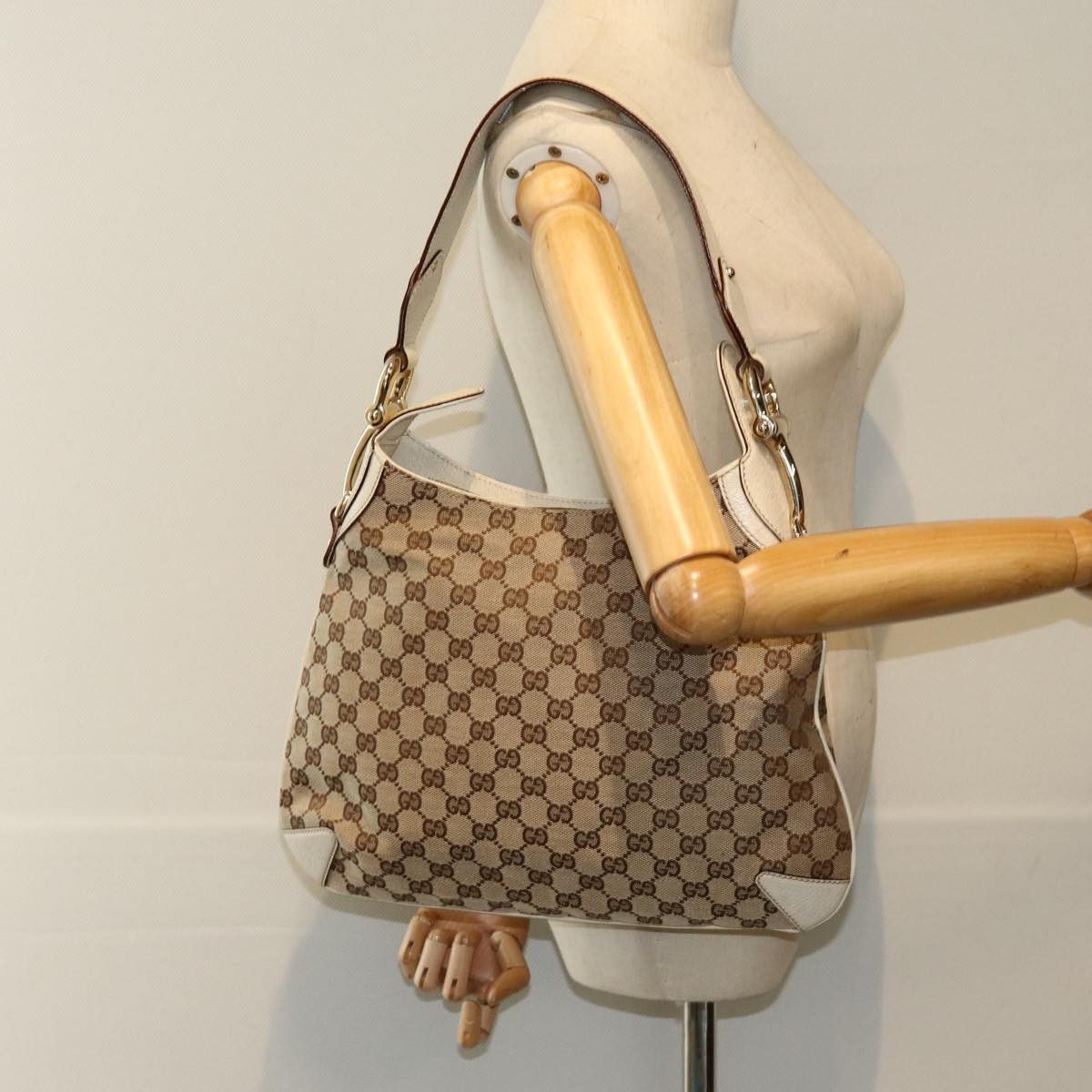 Gucci Gg Canvas Beige Canvas Shoulder Bag (Pre-Owned) Size ONE SIZE - 7 Thumbnail
