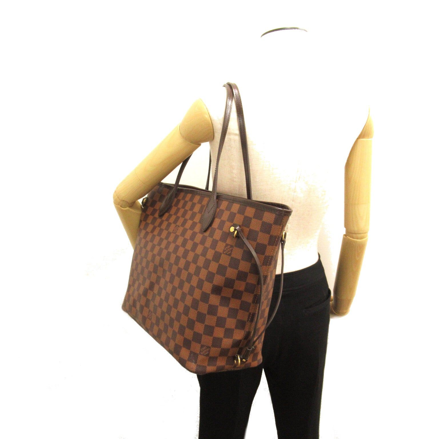 Louis Vuitton Louis Vuitton Neverfull Mm Tote Bag Handbag Coated Canvas Damier Brown Ebene Size ONE SIZE - 6 Thumbnail