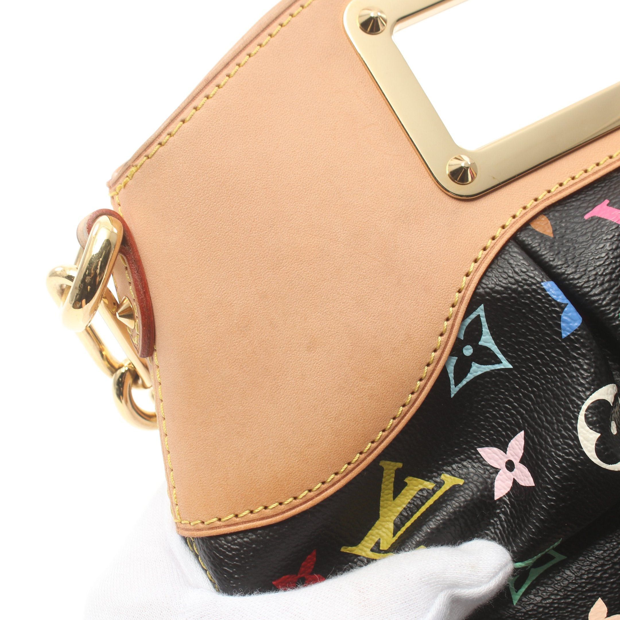 Louis Vuitton Louis Vuitton Judy Pm Monogram Multicolor Noir Chain Shoulder Bag Leather Black Size ONE SIZE - 6 Thumbnail