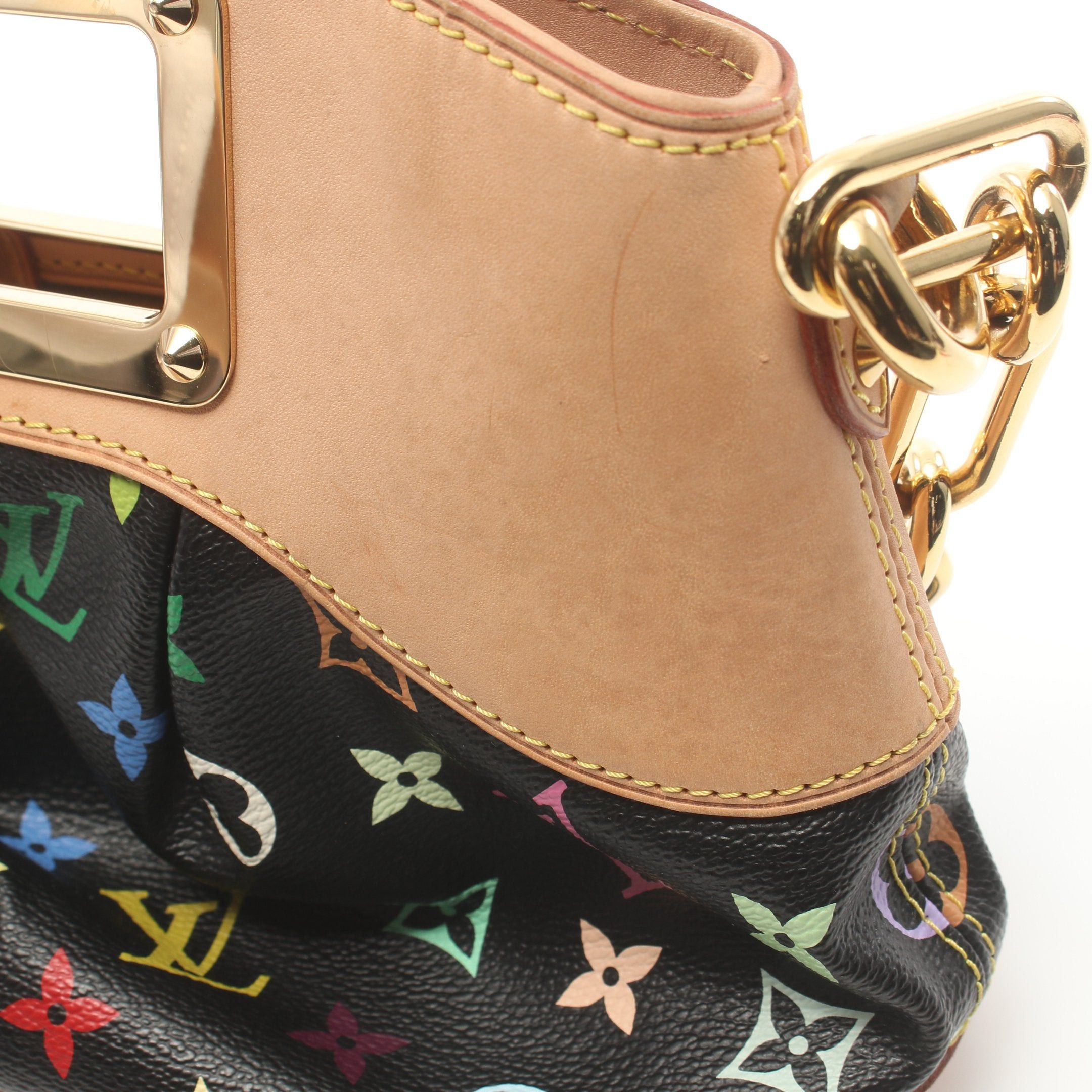 Louis Vuitton Louis Vuitton Judy Pm Monogram Multicolor Noir Chain Shoulder Bag Leather Black Size ONE SIZE - 7 Thumbnail