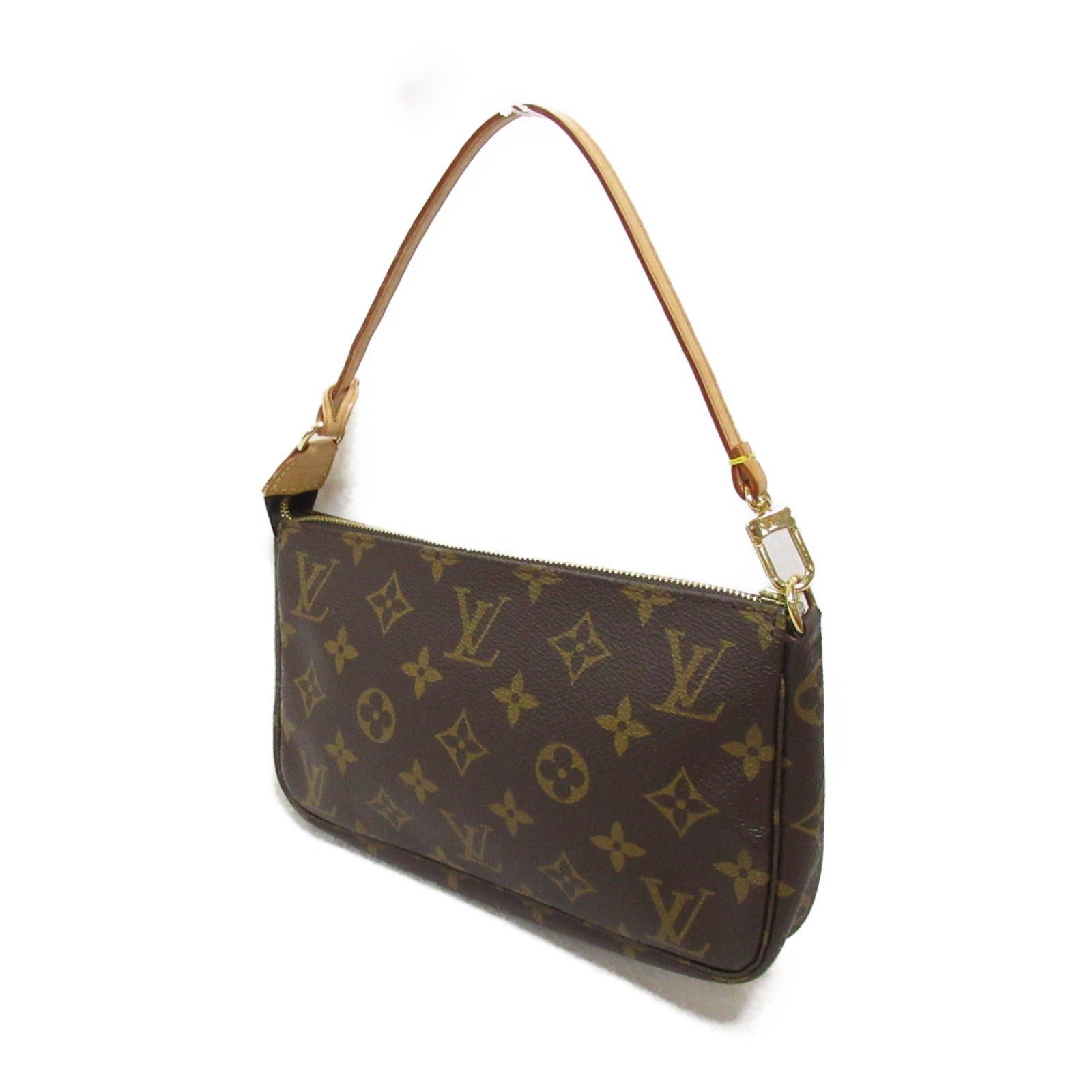 Louis Vuitton Louis Vuitton Pochette Accessoires Handbag Coated Canvas Monogram Brown Size ONE SIZE - 3 Thumbnail