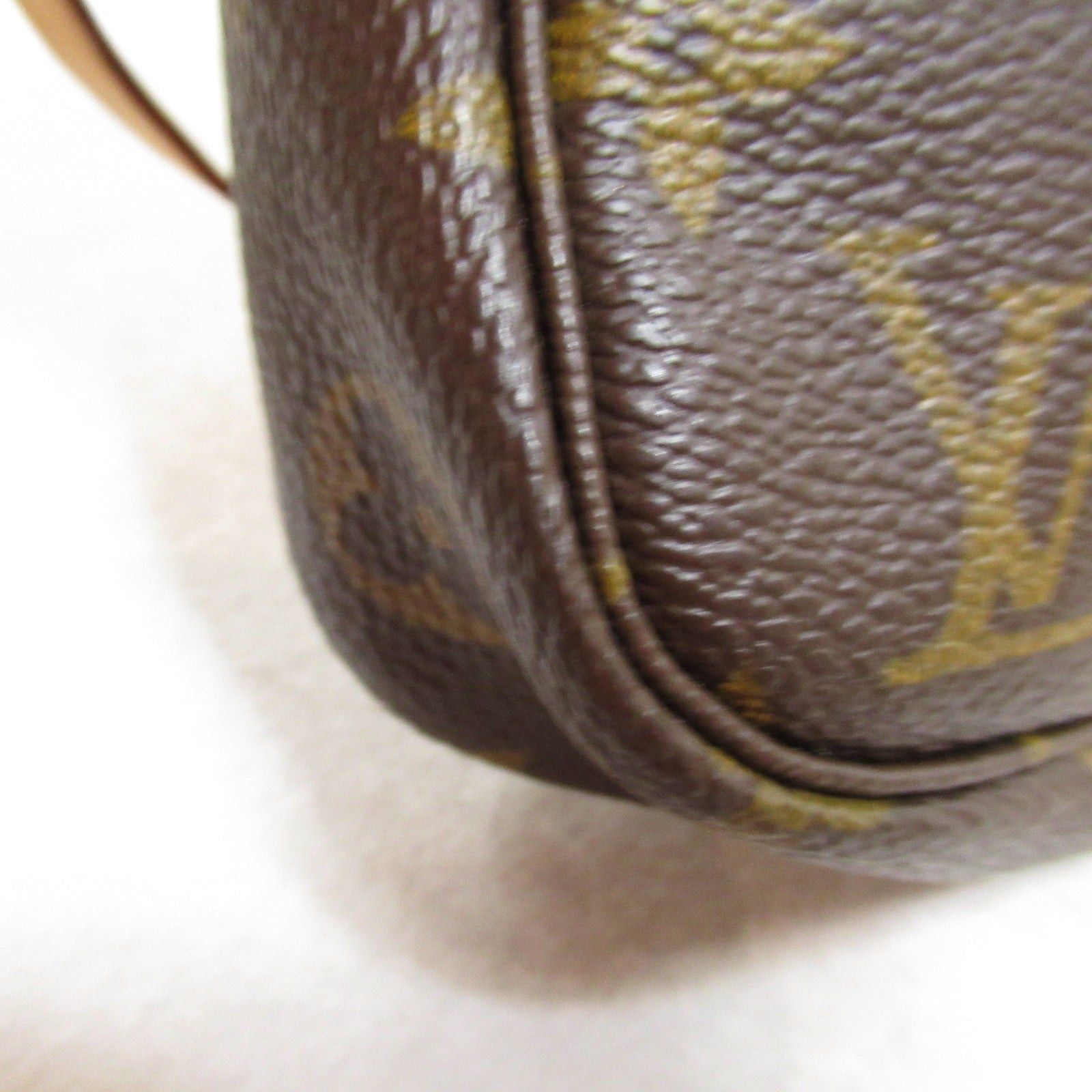 Louis Vuitton Louis Vuitton Pochette Accessoires Handbag Coated Canvas Monogram Brown Size ONE SIZE - 10 Thumbnail