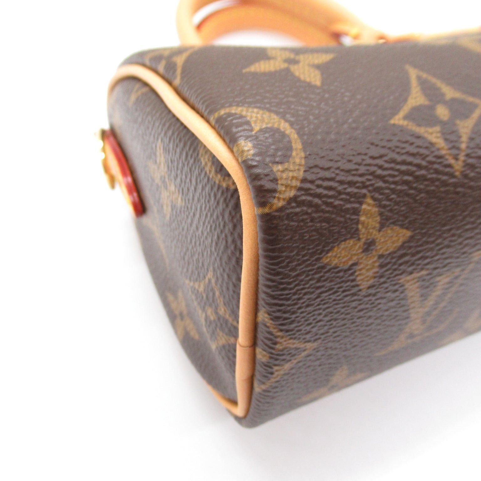 Louis Vuitton Louis Vuitton Nano Speedy Shoulder Bag Coated Canvas Monogram Brown Size ONE SIZE - 11 Thumbnail
