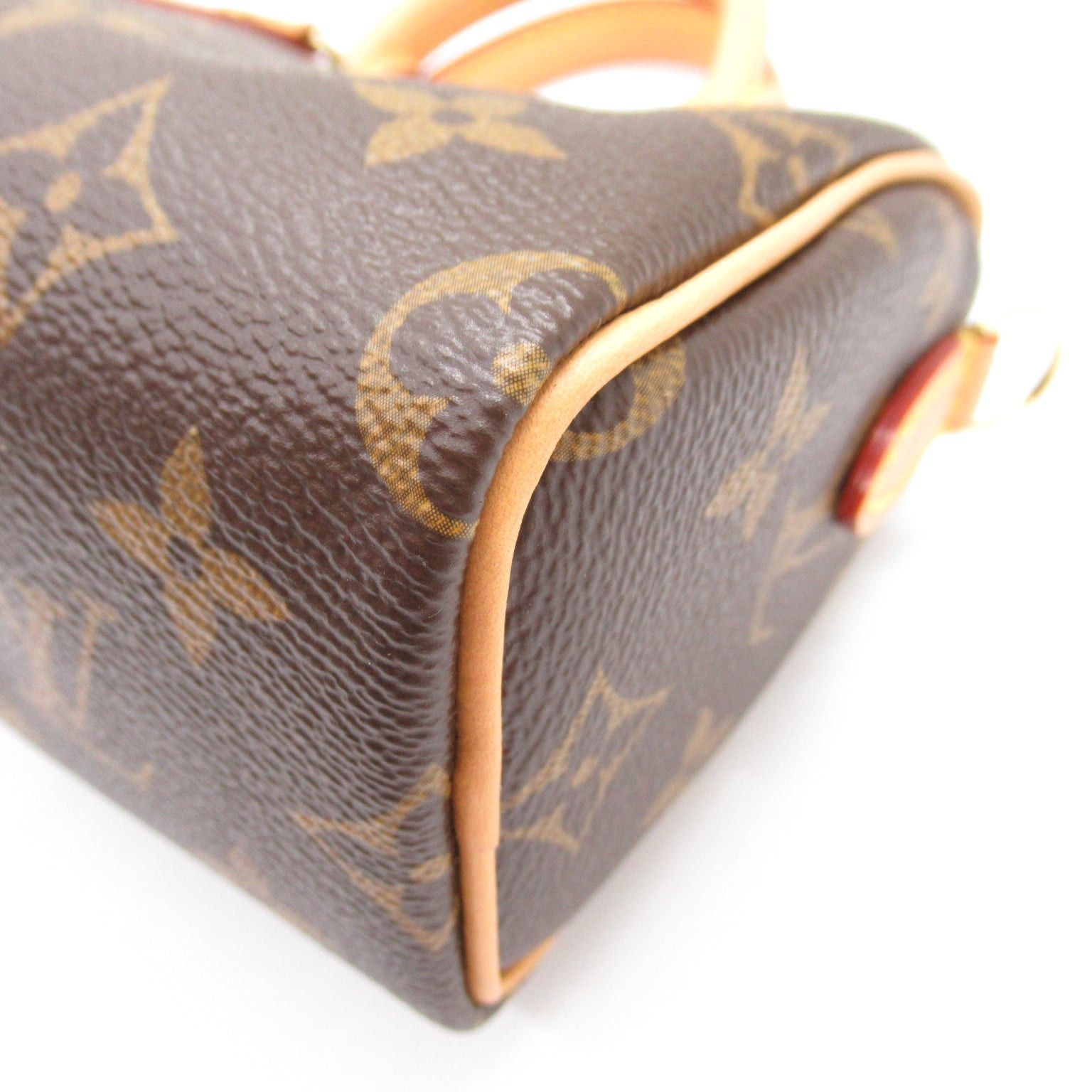 Louis Vuitton Louis Vuitton Nano Speedy Shoulder Bag Coated Canvas Monogram Brown Size ONE SIZE - 12 Thumbnail