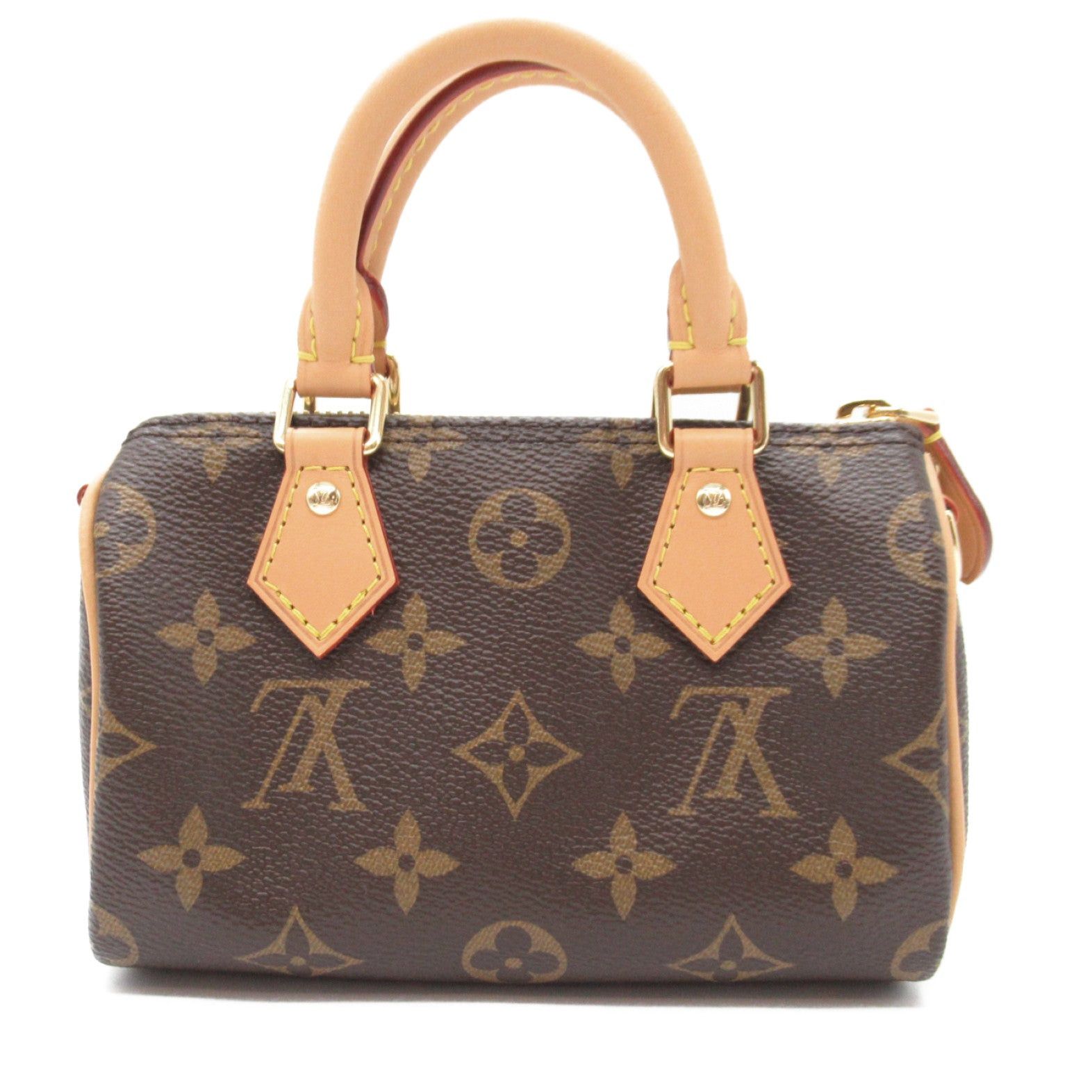 Louis Vuitton Louis Vuitton Nano Speedy Shoulder Bag Coated Canvas Monogram Brown Size ONE SIZE - 2 Thumbnail