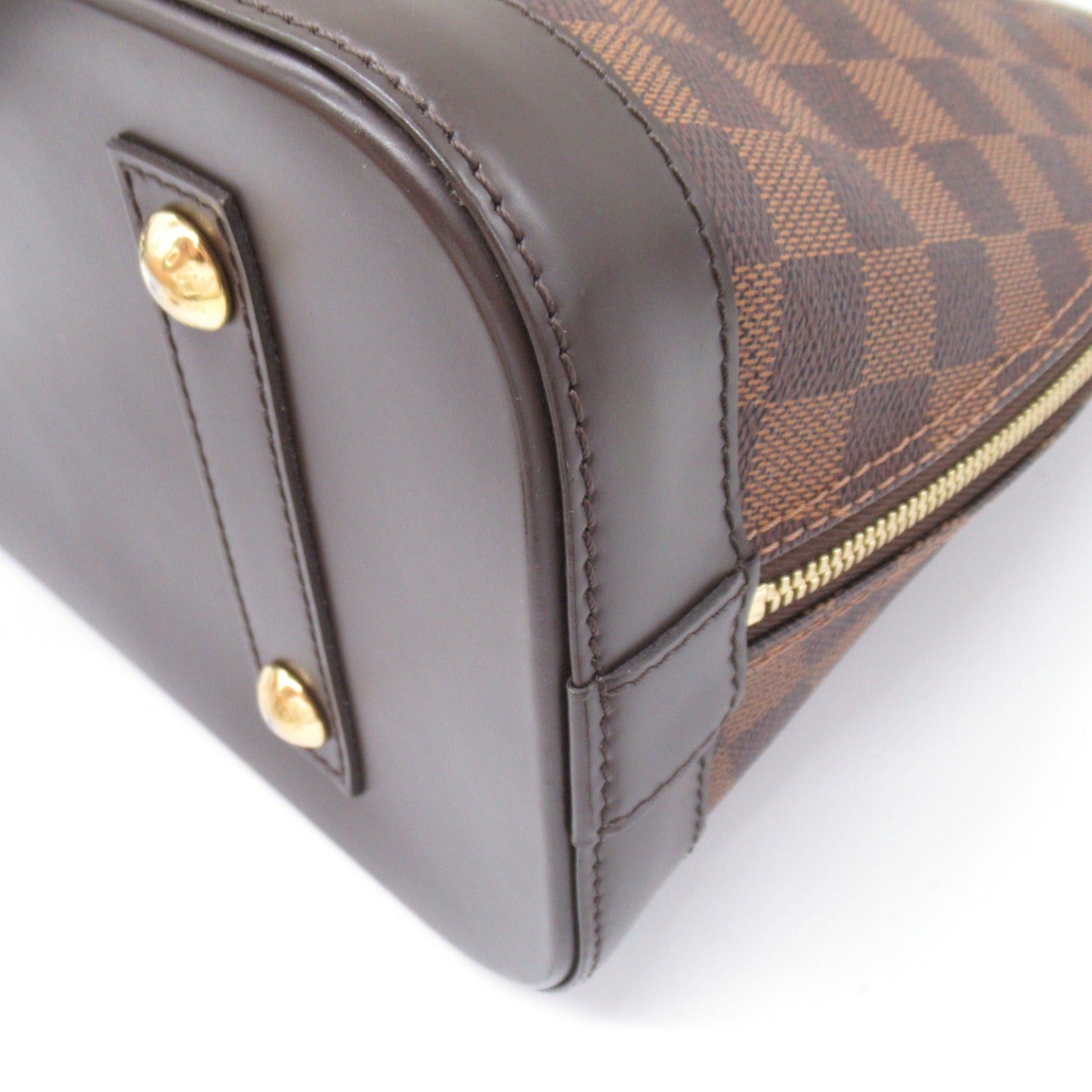 Louis Vuitton Louis Vuitton Alma Handbag Coated Canvas Damier Brown Ebene Size ONE SIZE - 9 Thumbnail