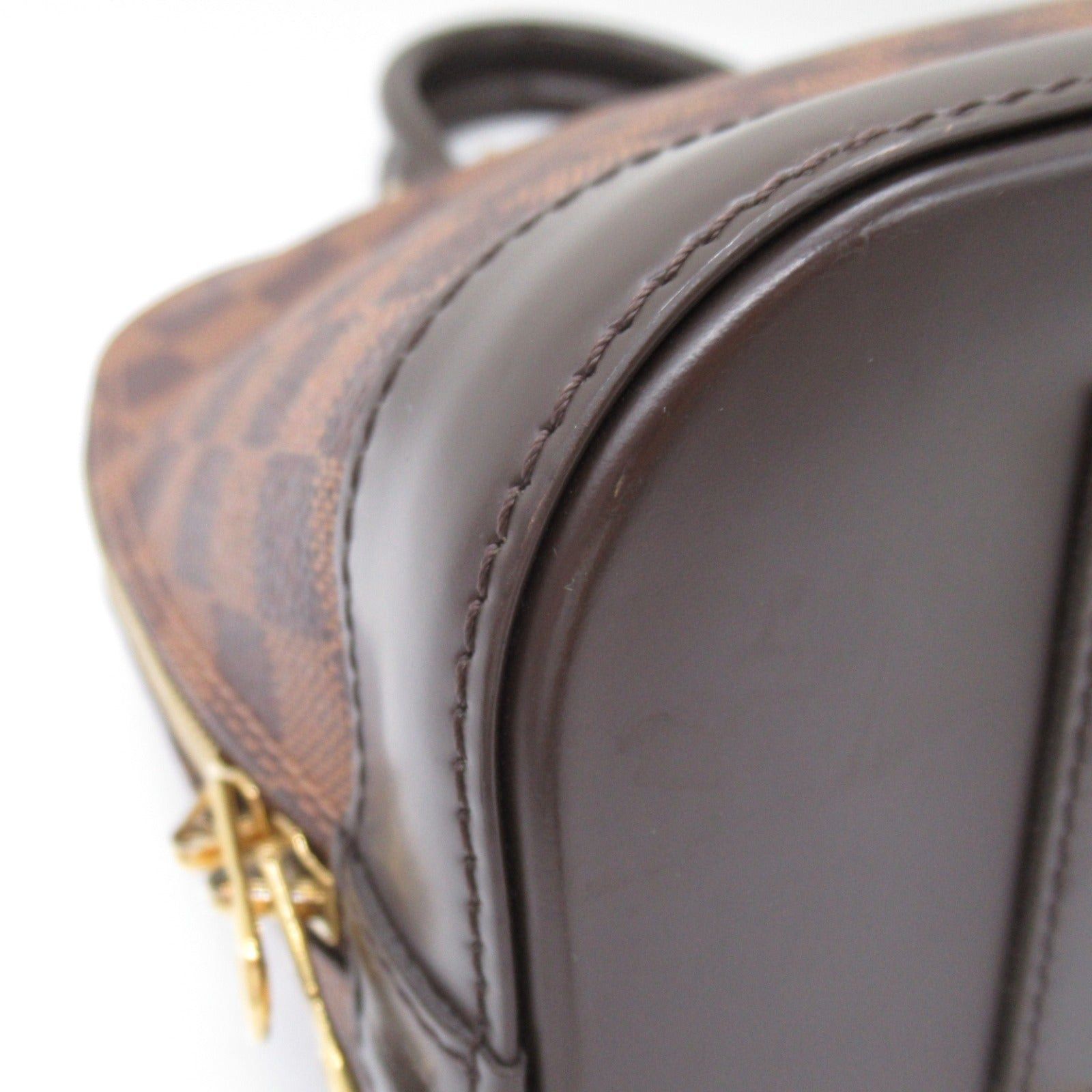 Louis Vuitton Louis Vuitton Alma Handbag Coated Canvas Damier Brown Ebene Size ONE SIZE - 10 Thumbnail