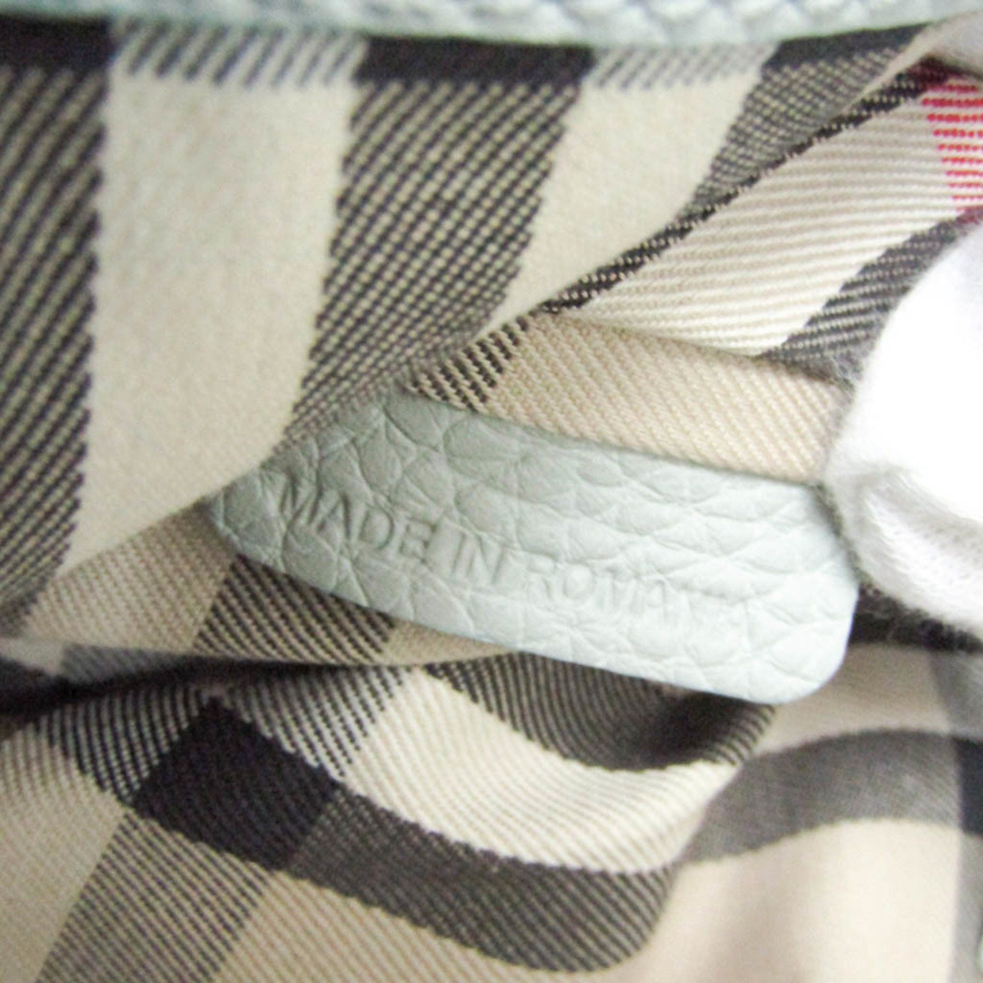 Burberry Nova Check Ecru Leather Shoulder Bag (Pre-Owned) Size ONE SIZE - 4 Thumbnail