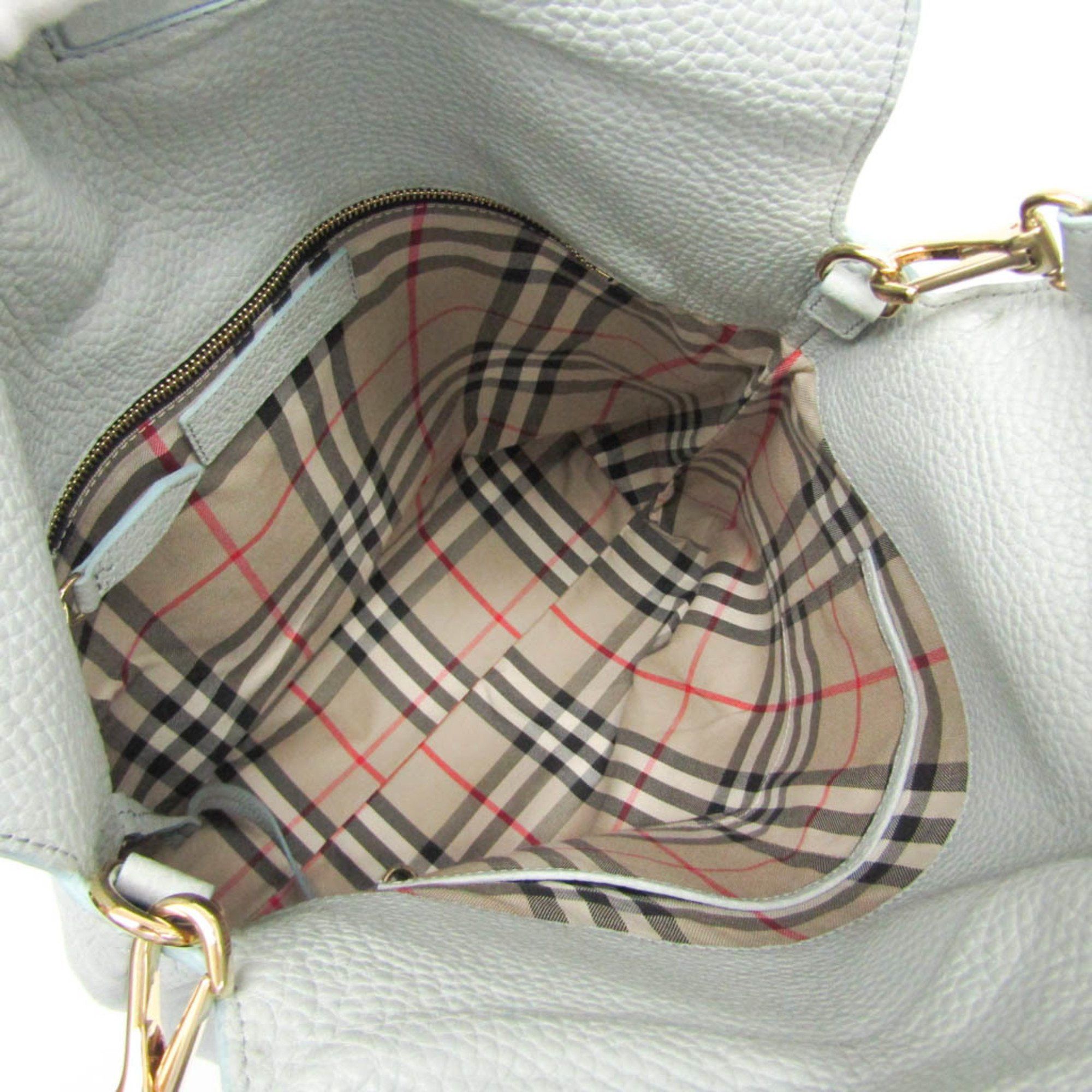 Burberry Nova Check Ecru Leather Shoulder Bag (Pre-Owned) Size ONE SIZE - 3 Thumbnail