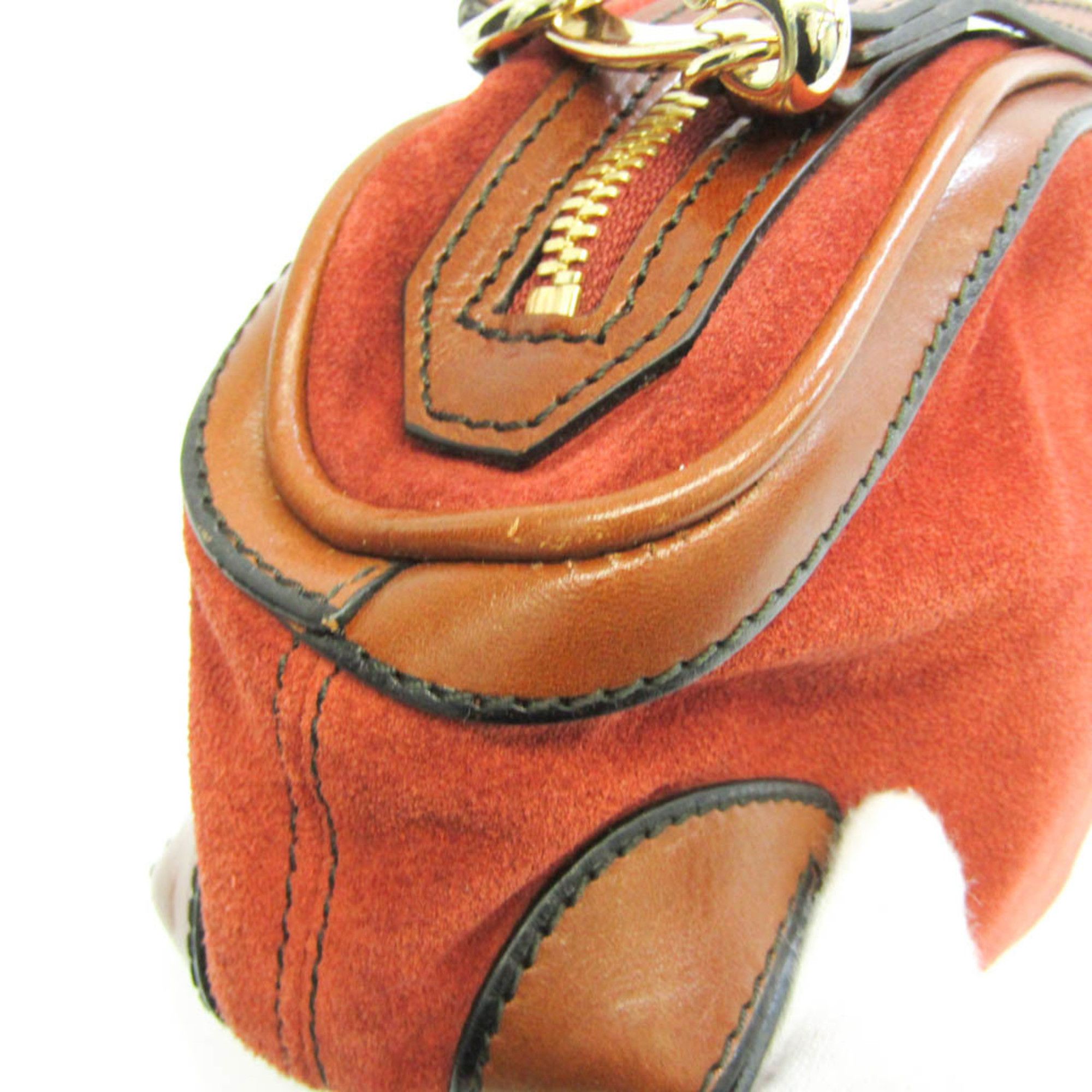 Burberry Red Suede Shoulder Bag (Pre-Owned) Size ONE SIZE - 9 Thumbnail