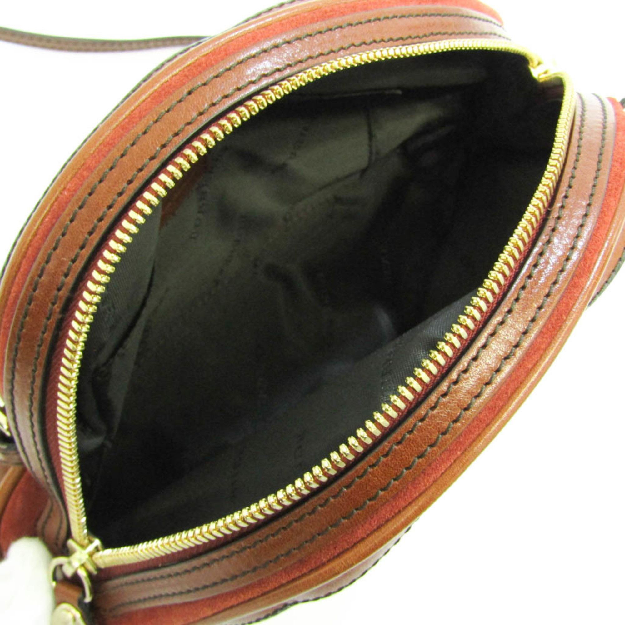 Burberry Red Suede Shoulder Bag (Pre-Owned) Size ONE SIZE - 4 Thumbnail