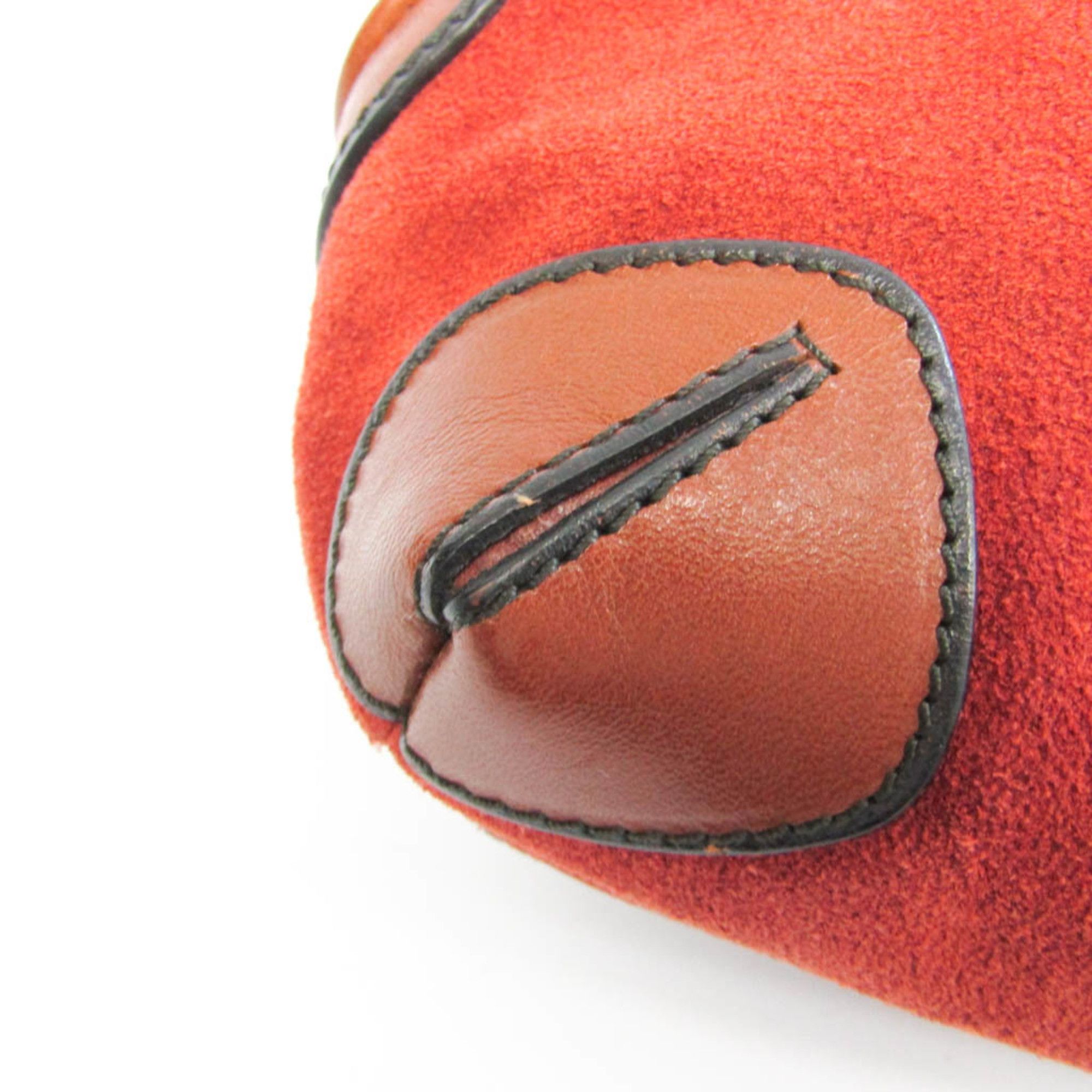 Burberry Red Suede Shoulder Bag (Pre-Owned) Size ONE SIZE - 6 Thumbnail