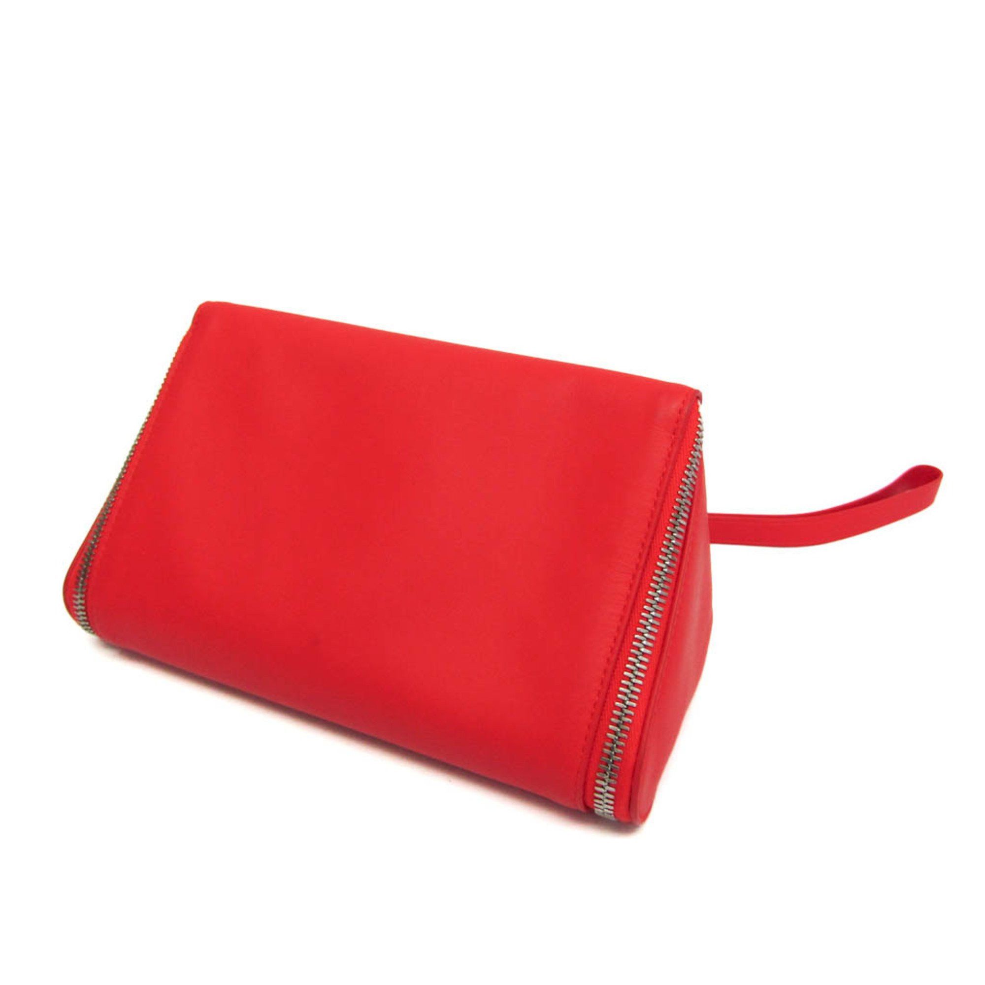 Bottega Veneta Organizer Red Leather Clutch Bag (Pre-Owned) Size ONE SIZE - 2 Thumbnail