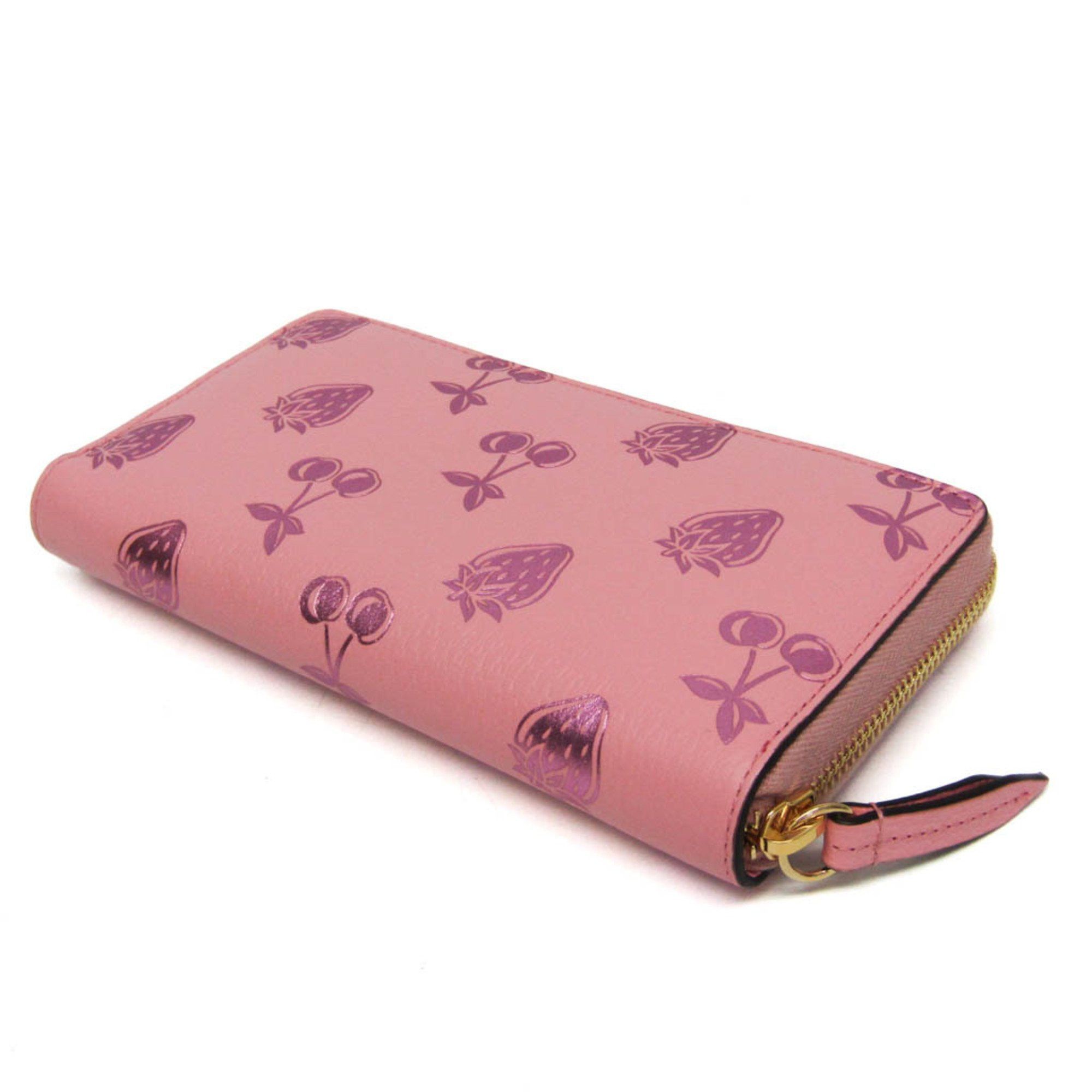 Gucci Zip Around Pink Leather Wallet (Pre-Owned) Size ONE SIZE - 2 Thumbnail