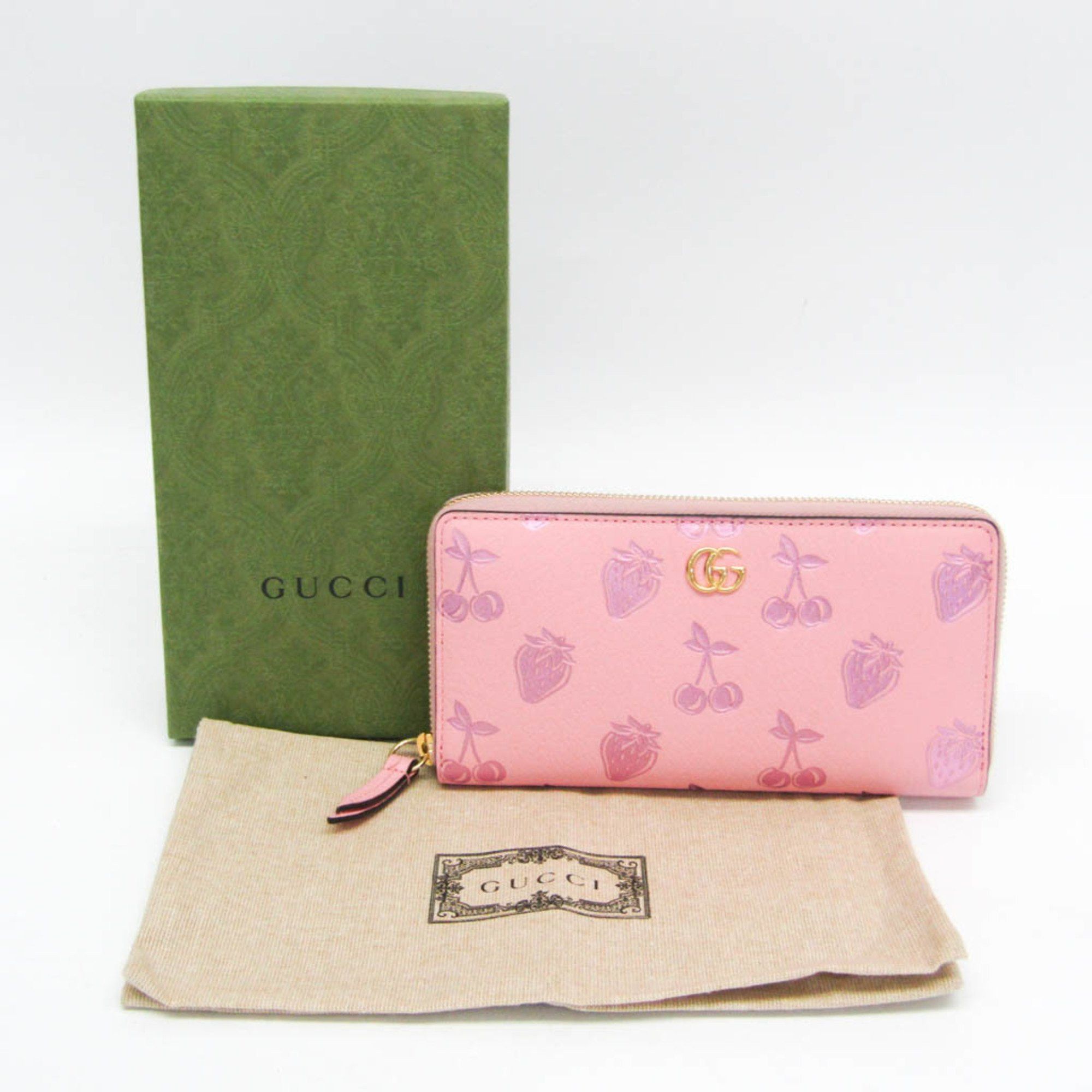 Gucci Zip Around Pink Leather Wallet (Pre-Owned) Size ONE SIZE - 6 Thumbnail