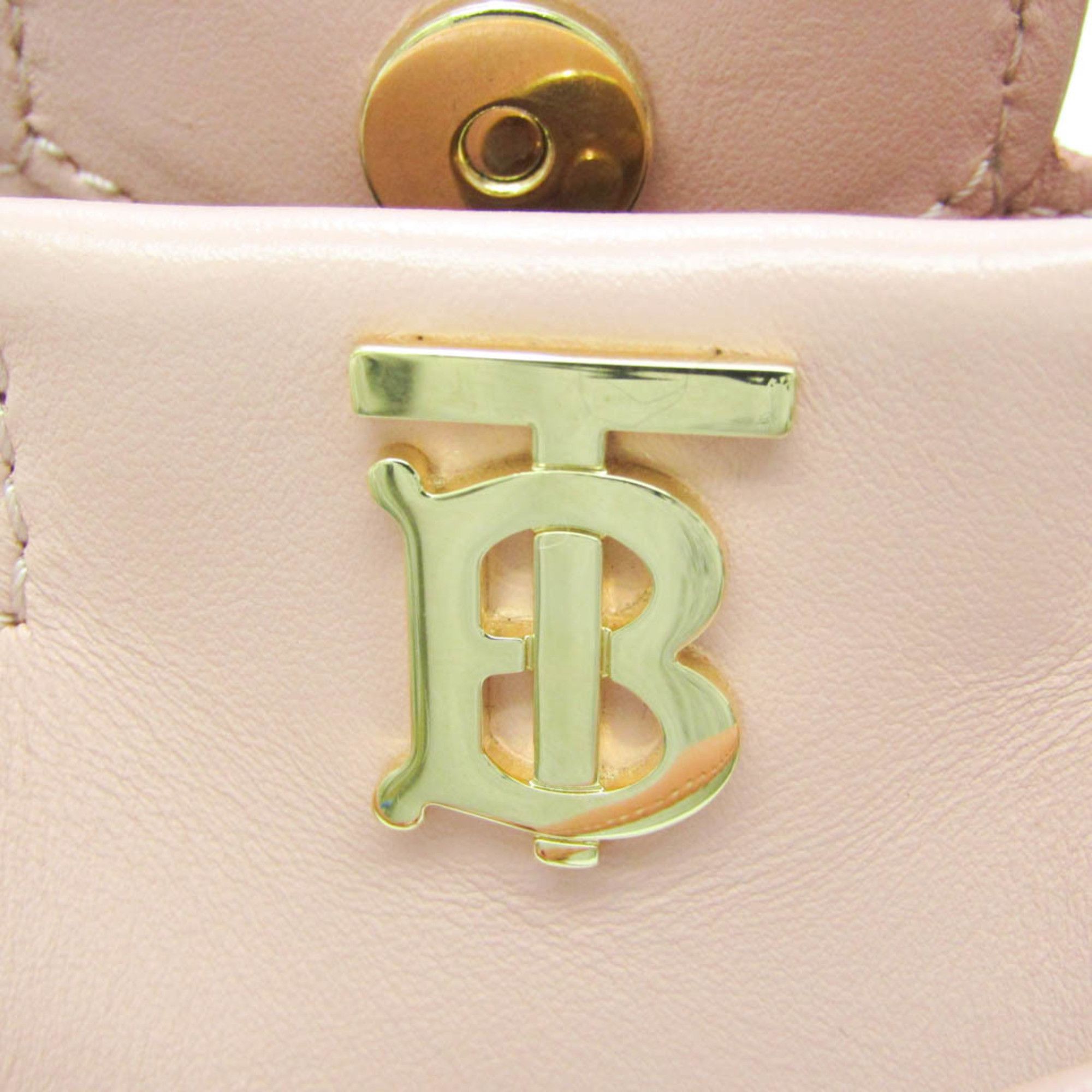 Burberry Tb Pink Leather Shoulder Bag (Pre-Owned) Size ONE SIZE - 6 Thumbnail