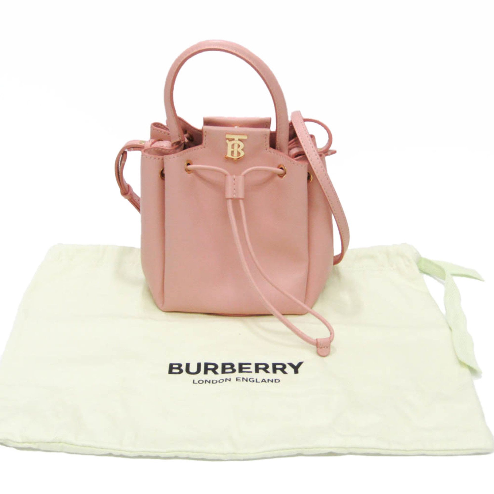Burberry Tb Pink Leather Shoulder Bag (Pre-Owned) Size ONE SIZE - 8 Thumbnail