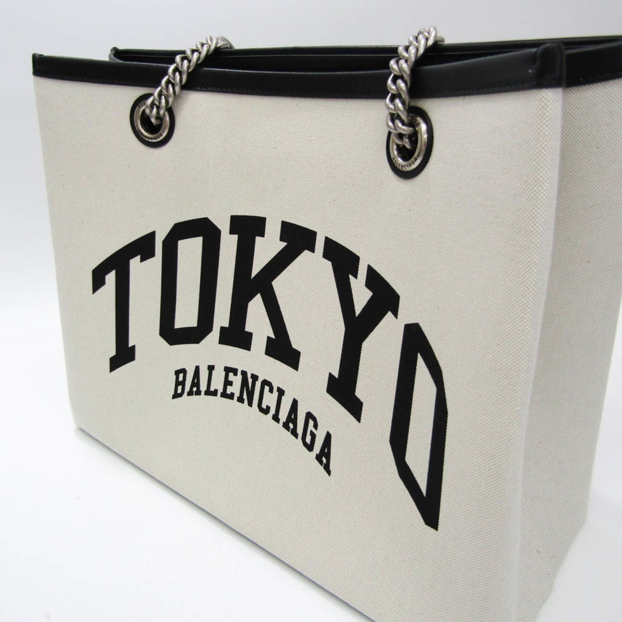 Balenciaga Cabas White Canvas Tote Bag (Pre-Owned) Size ONE SIZE - 5 Thumbnail