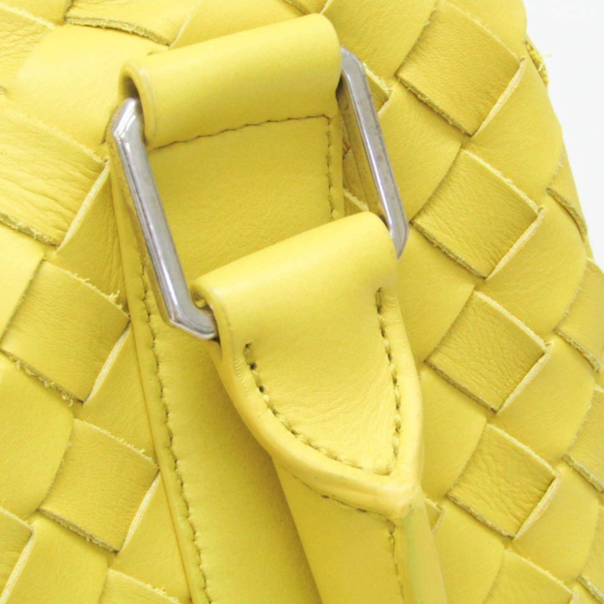 Bottega Veneta Intrecciato Yellow Leather Backpack Bag (Pre-Owned) Size ONE SIZE - 9 Thumbnail
