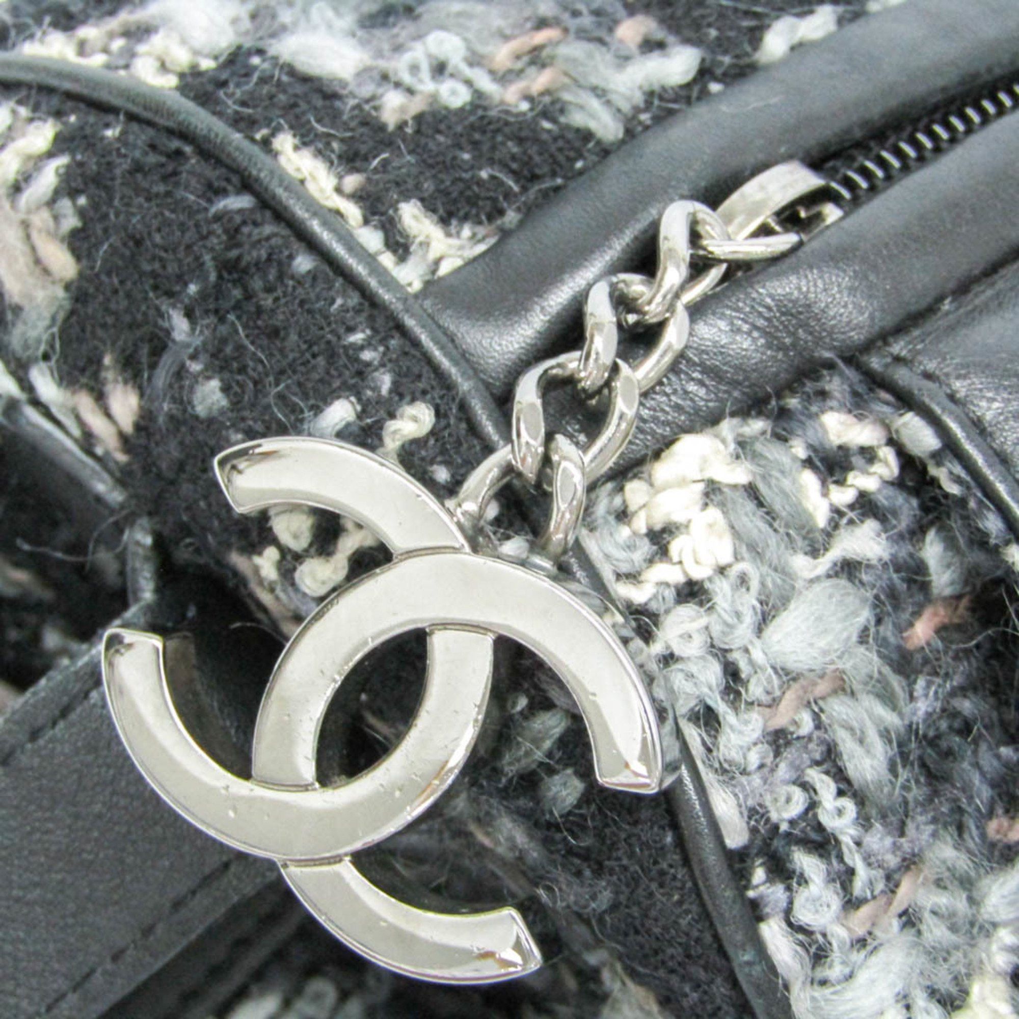 Chanel 2,55 Black Tweed Shopper Bag (Pre-Owned) Size ONE SIZE - 7 Thumbnail