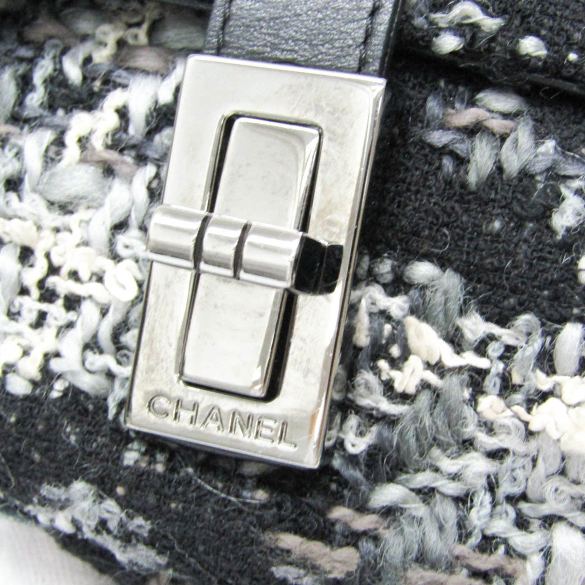 Chanel 2,55 Black Tweed Shopper Bag (Pre-Owned) Size ONE SIZE - 6 Thumbnail