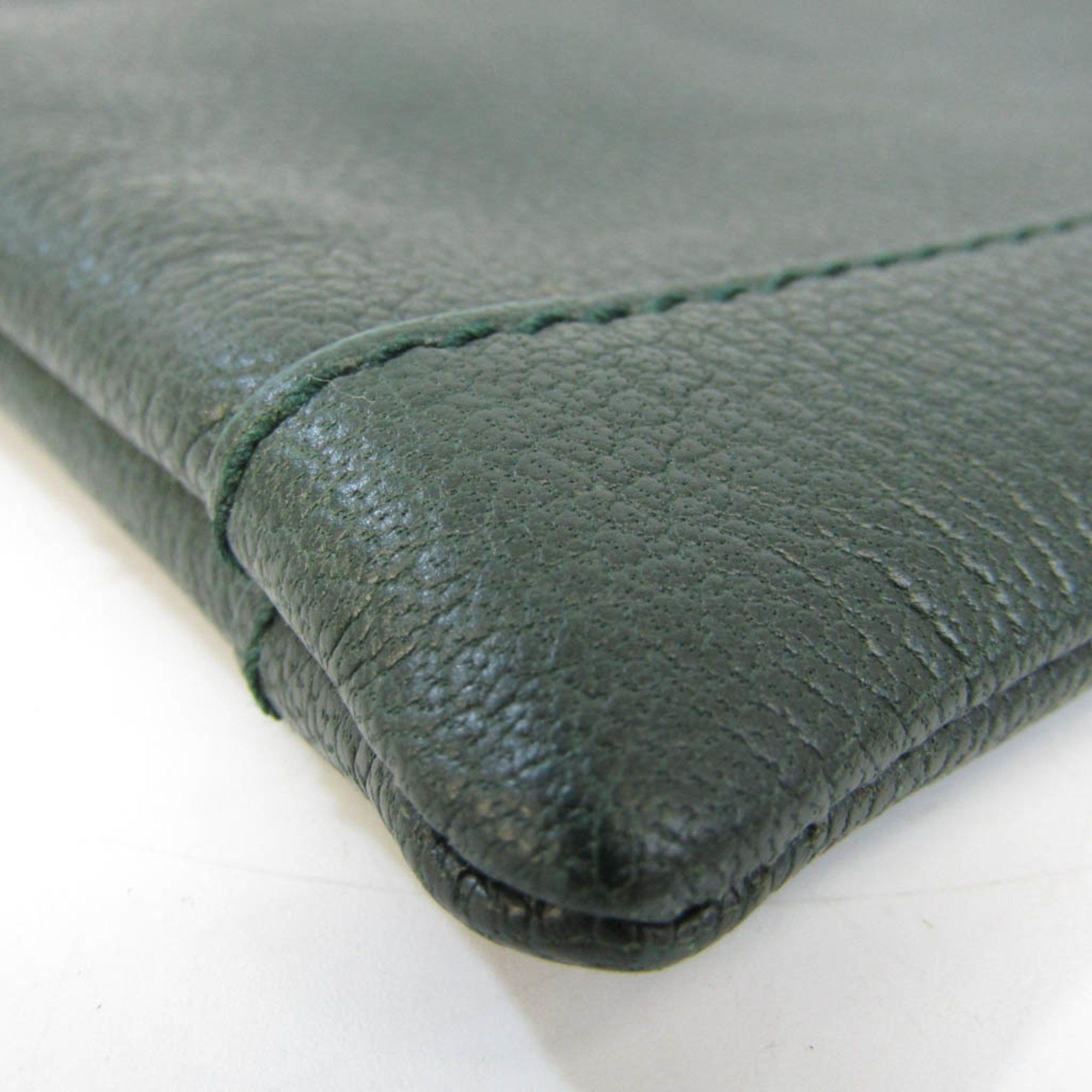 Balenciaga Clip Green Leather Clutch Bag (Pre-Owned) Size ONE SIZE - 5 Thumbnail