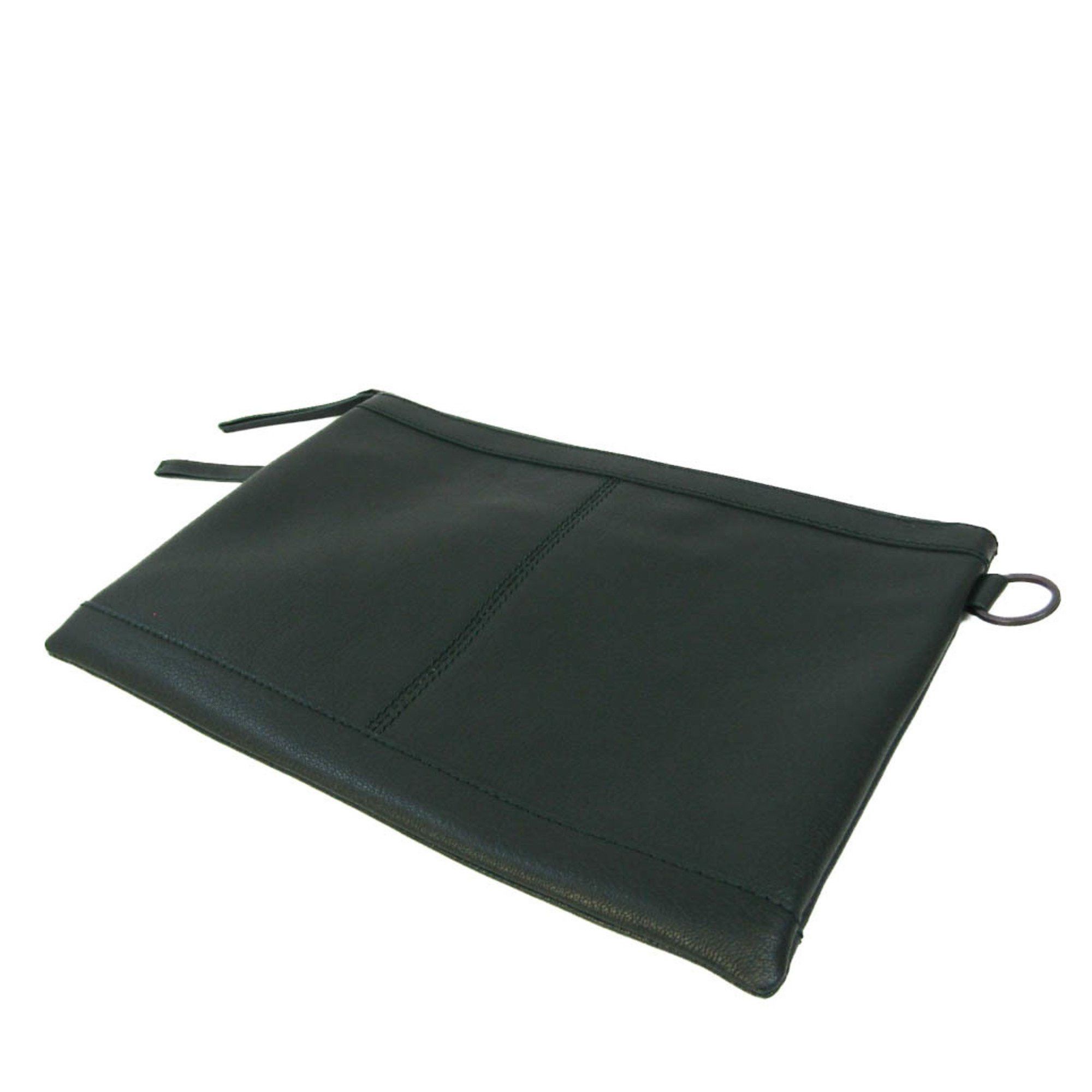 Balenciaga Clip Green Leather Clutch Bag (Pre-Owned) Size ONE SIZE - 2 Thumbnail