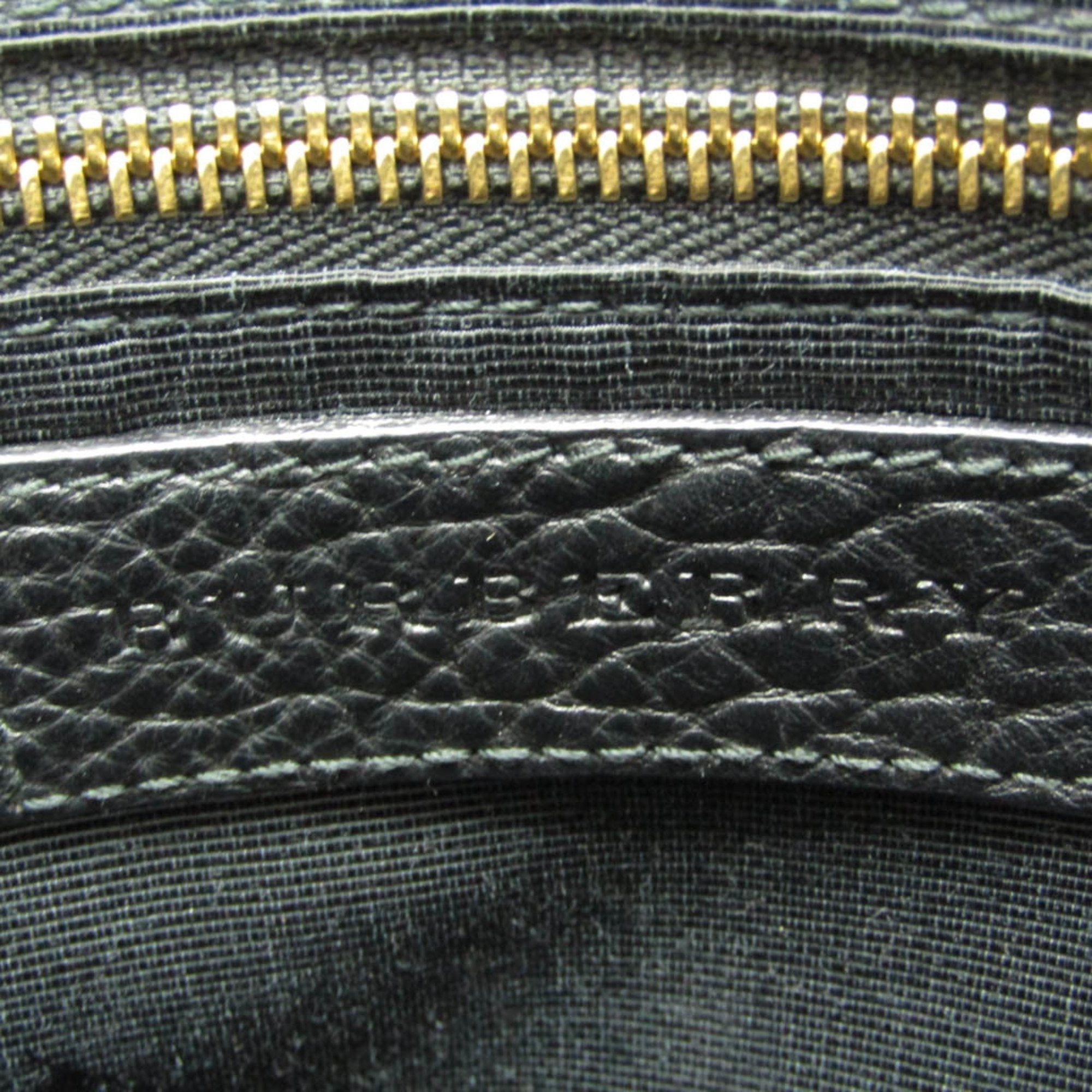 Burberry Black Leather Handbag (Pre-Owned) Size ONE SIZE - 11 Thumbnail