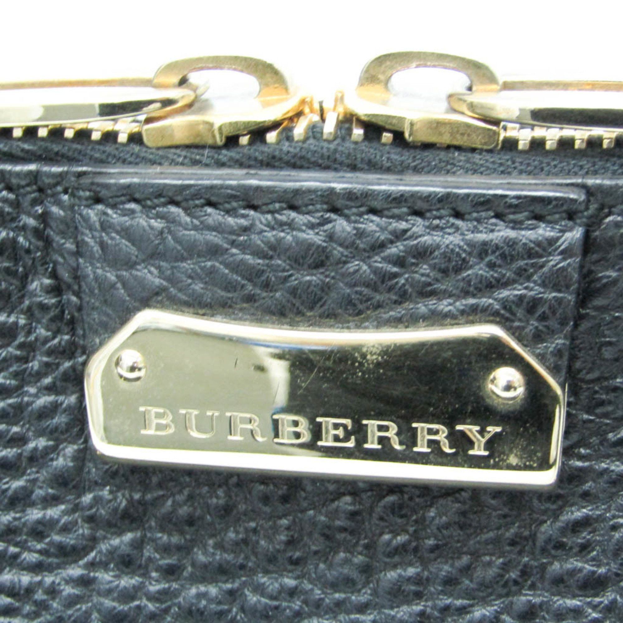 Burberry Black Leather Handbag (Pre-Owned) Size ONE SIZE - 6 Thumbnail