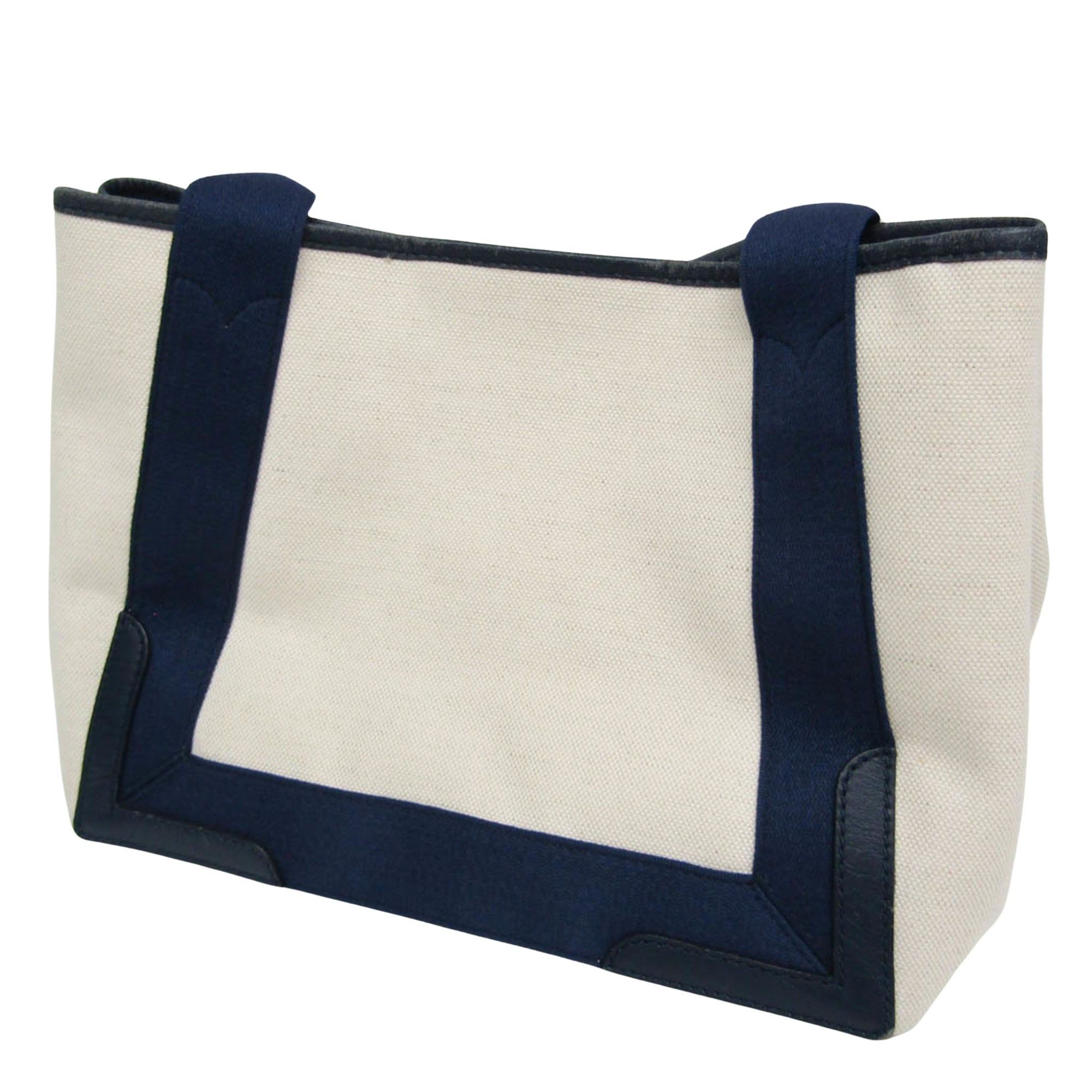 Balenciaga Navy Cabas White Canvas Handbag (Pre-Owned) Size ONE SIZE - 2 Thumbnail