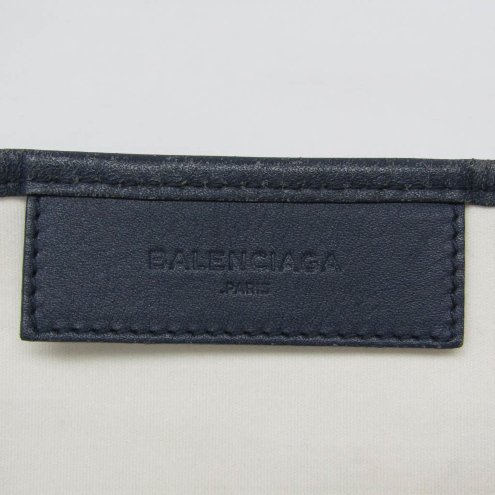 Balenciaga Navy Cabas White Canvas Handbag (Pre-Owned) Size ONE SIZE - 6 Thumbnail