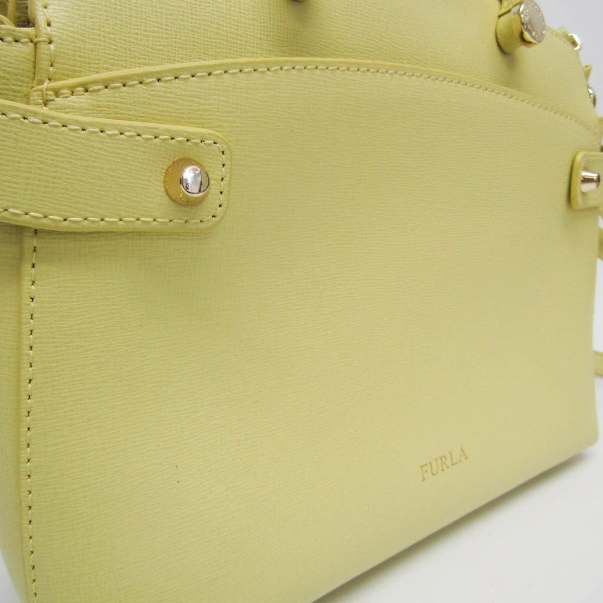 Furla Yellow Leather Handbag (Pre-Owned) Size ONE SIZE - 9 Thumbnail
