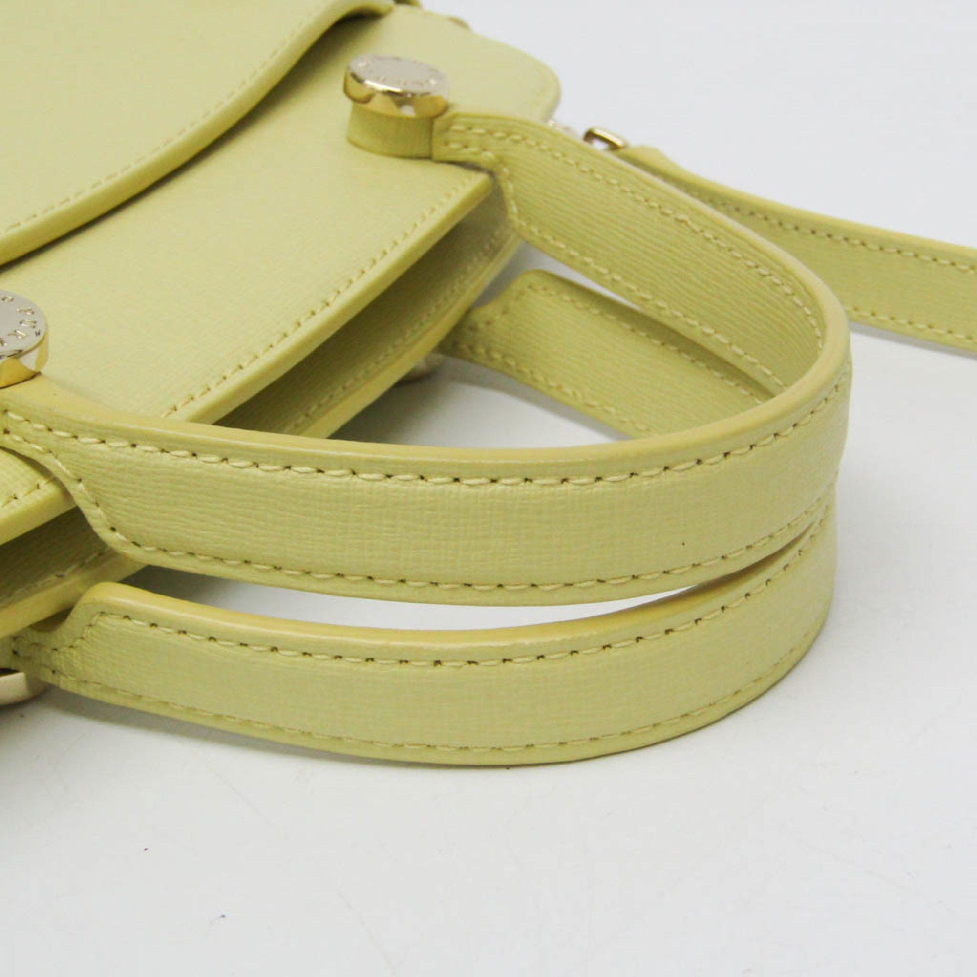 Furla Yellow Leather Handbag (Pre-Owned) Size ONE SIZE - 4 Thumbnail