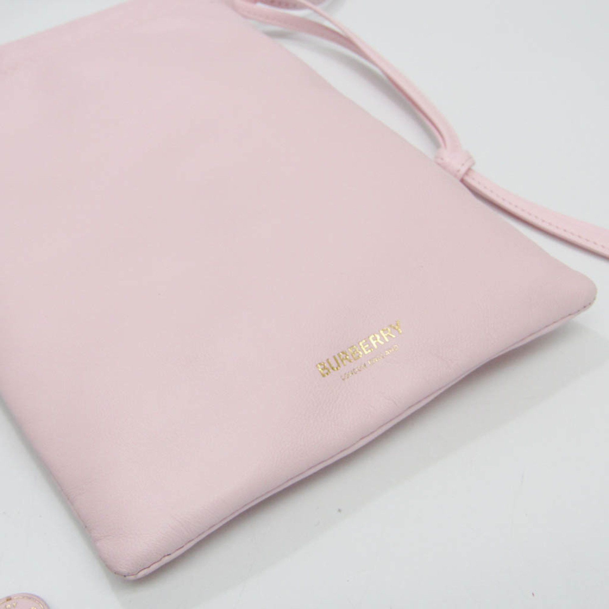Burberry Pink Leather Shoulder Bag (Pre-Owned) Size ONE SIZE - 3 Thumbnail