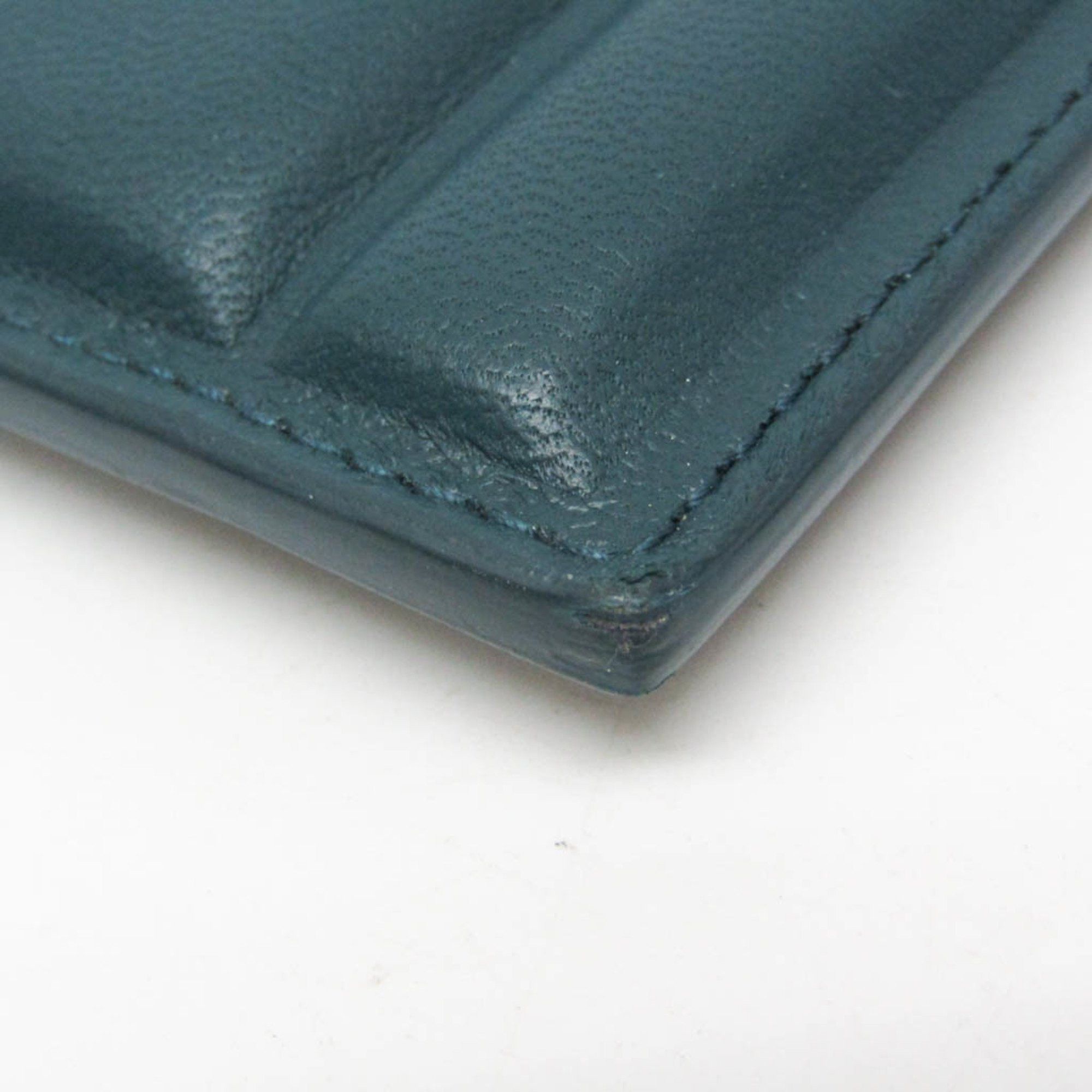 Bottega Veneta Bloc Turquoise Leather Clutch Bag (Pre-Owned) Size ONE SIZE - 7 Thumbnail