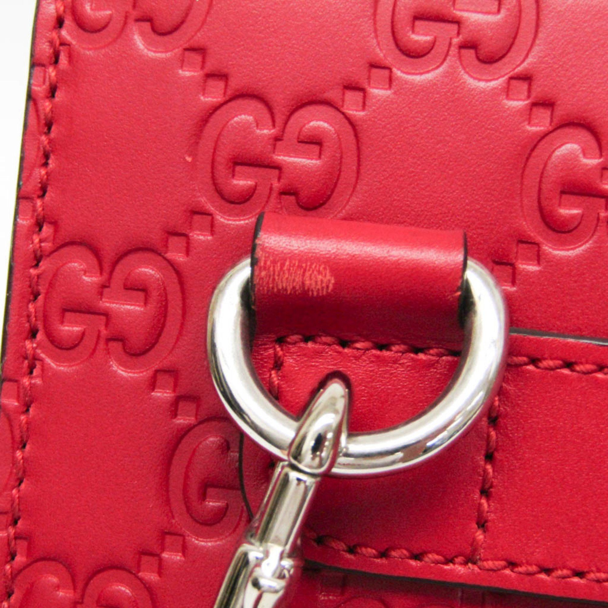 Gucci ssima Red Leather Shoulder Bag (Pre-Owned) Size ONE SIZE - 12 Thumbnail