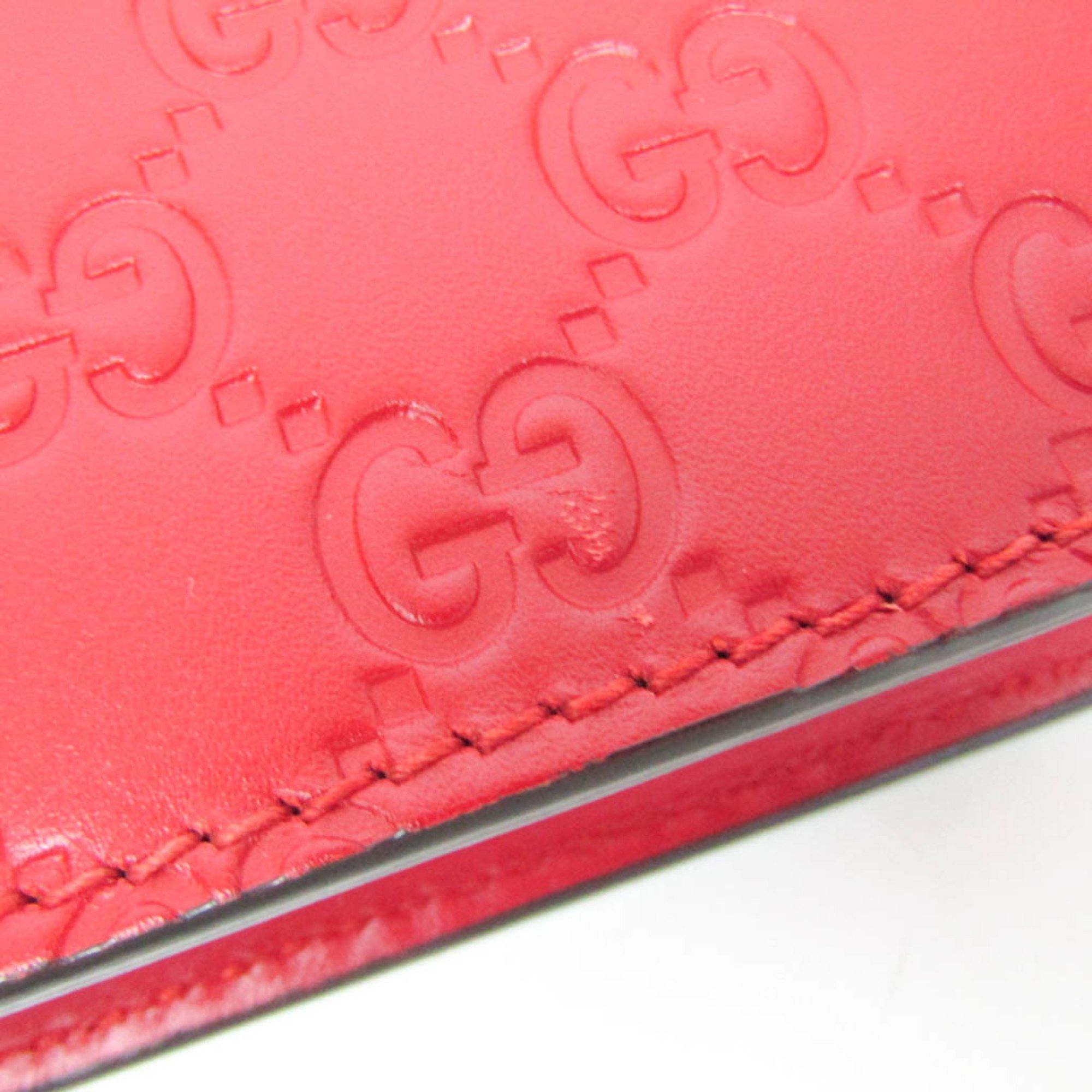 Gucci ssima Red Leather Shoulder Bag (Pre-Owned) Size ONE SIZE - 9 Thumbnail