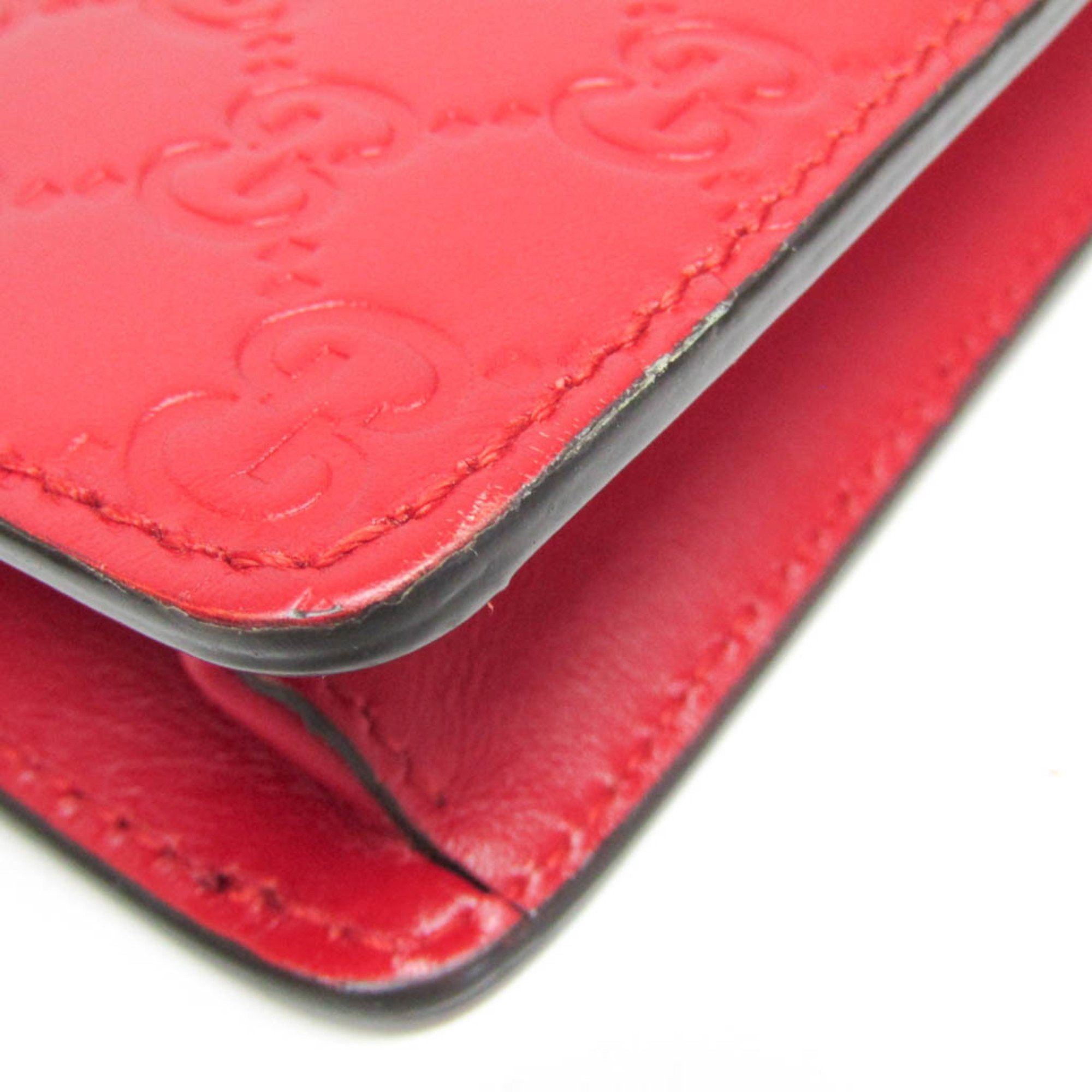 Gucci ssima Red Leather Shoulder Bag (Pre-Owned) Size ONE SIZE - 8 Thumbnail