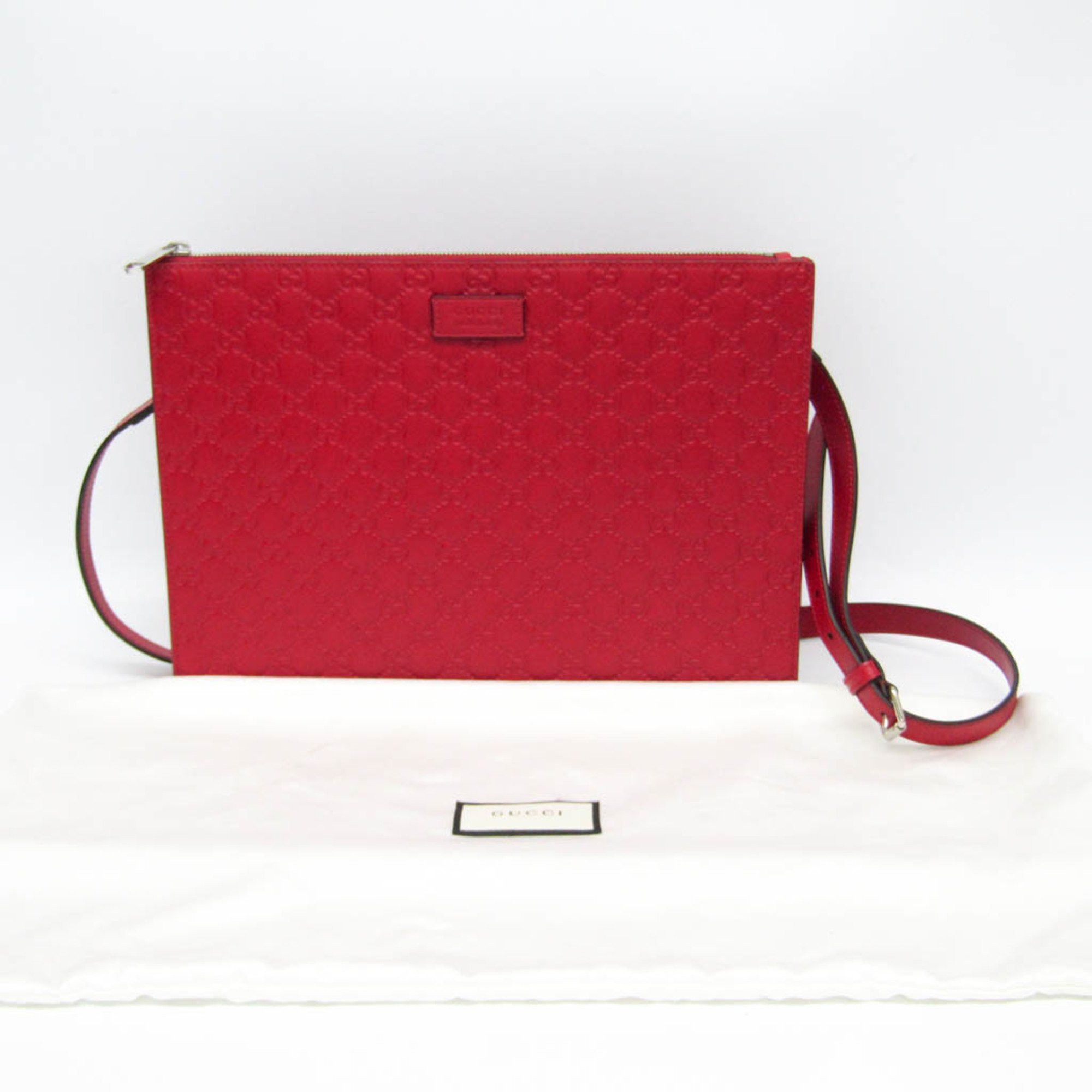 Gucci ssima Red Leather Shoulder Bag (Pre-Owned) Size ONE SIZE - 7 Thumbnail