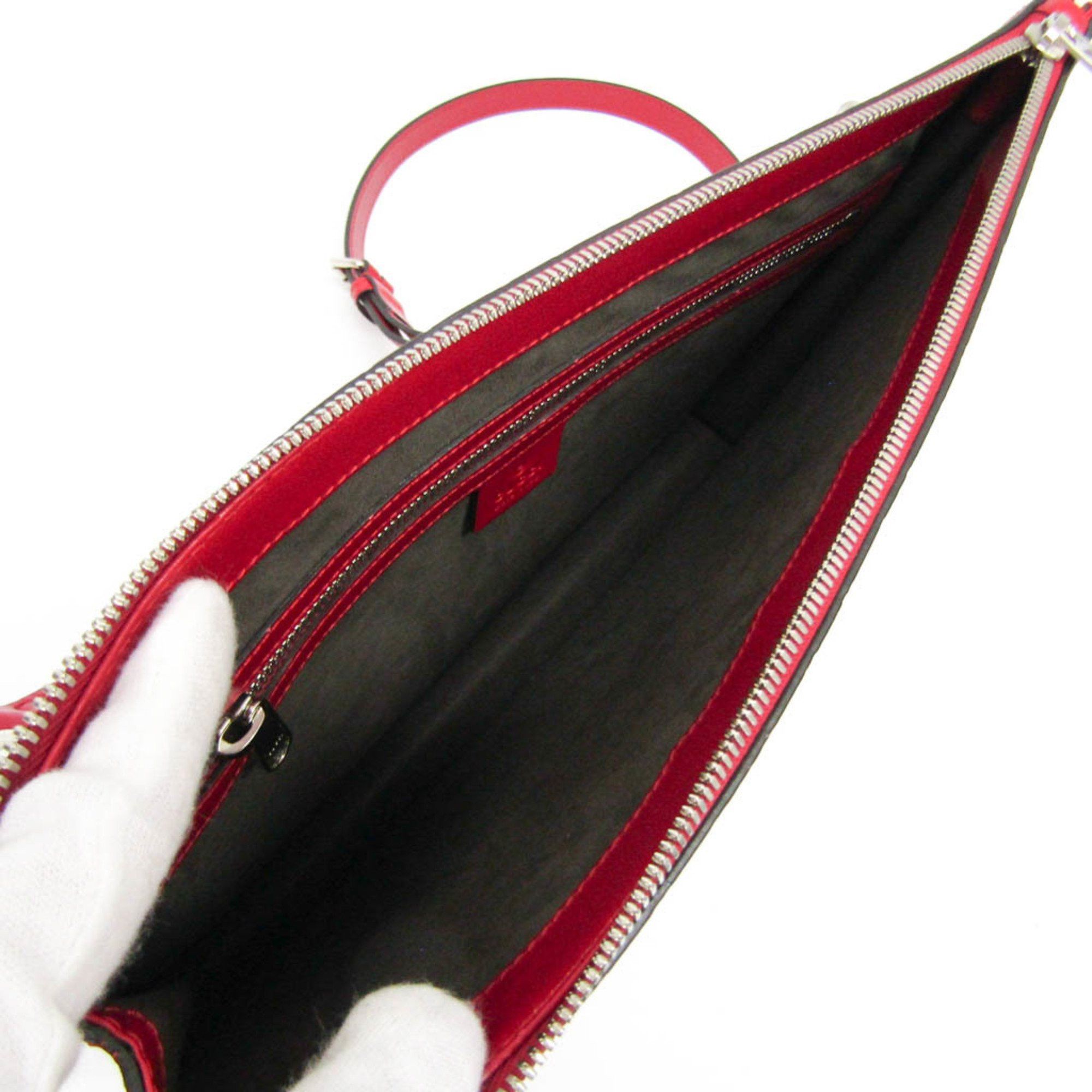 Gucci ssima Red Leather Shoulder Bag (Pre-Owned) Size ONE SIZE - 3 Thumbnail