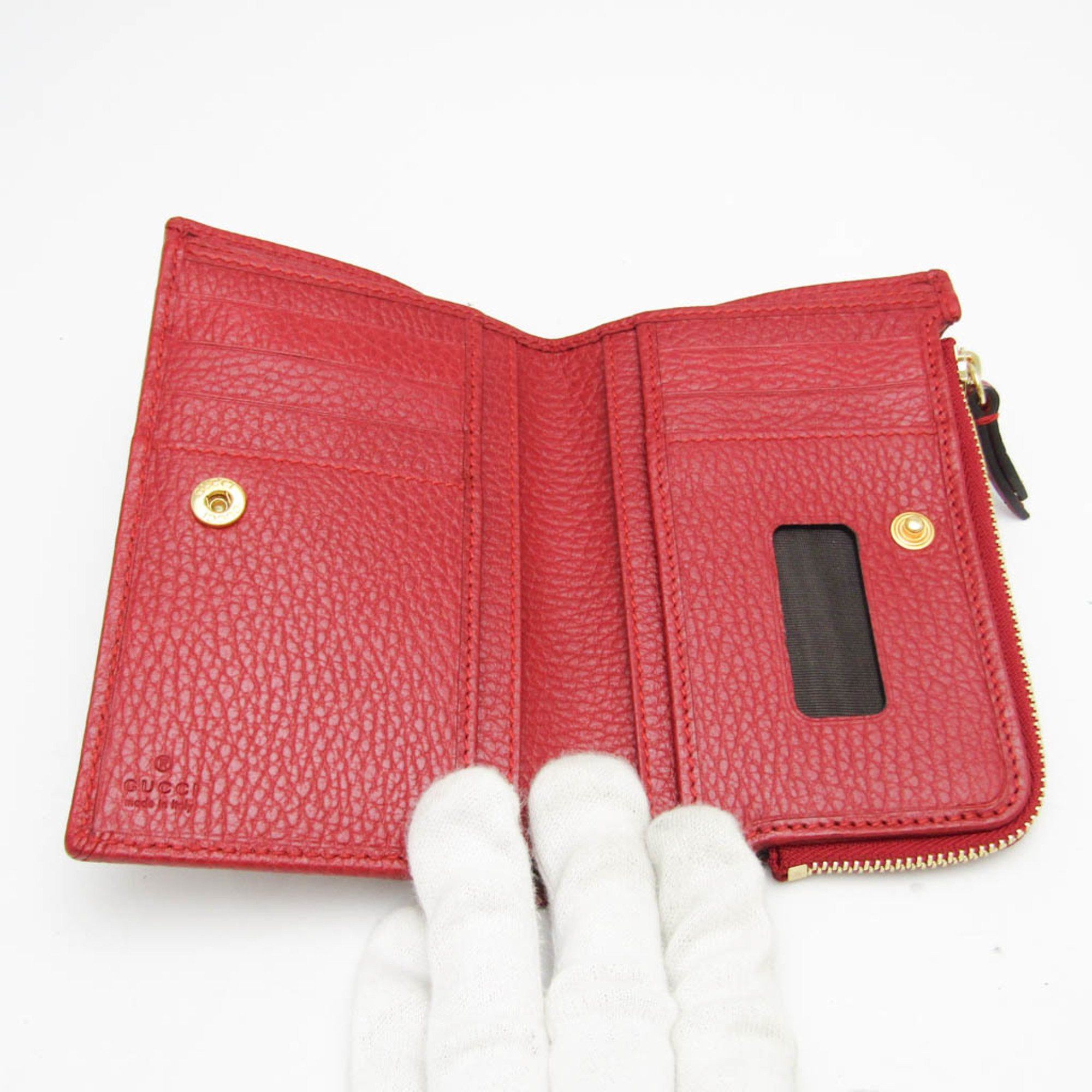 Gucci Marmont Red Leather Wallet (Pre-Owned) Size ONE SIZE - 3 Thumbnail