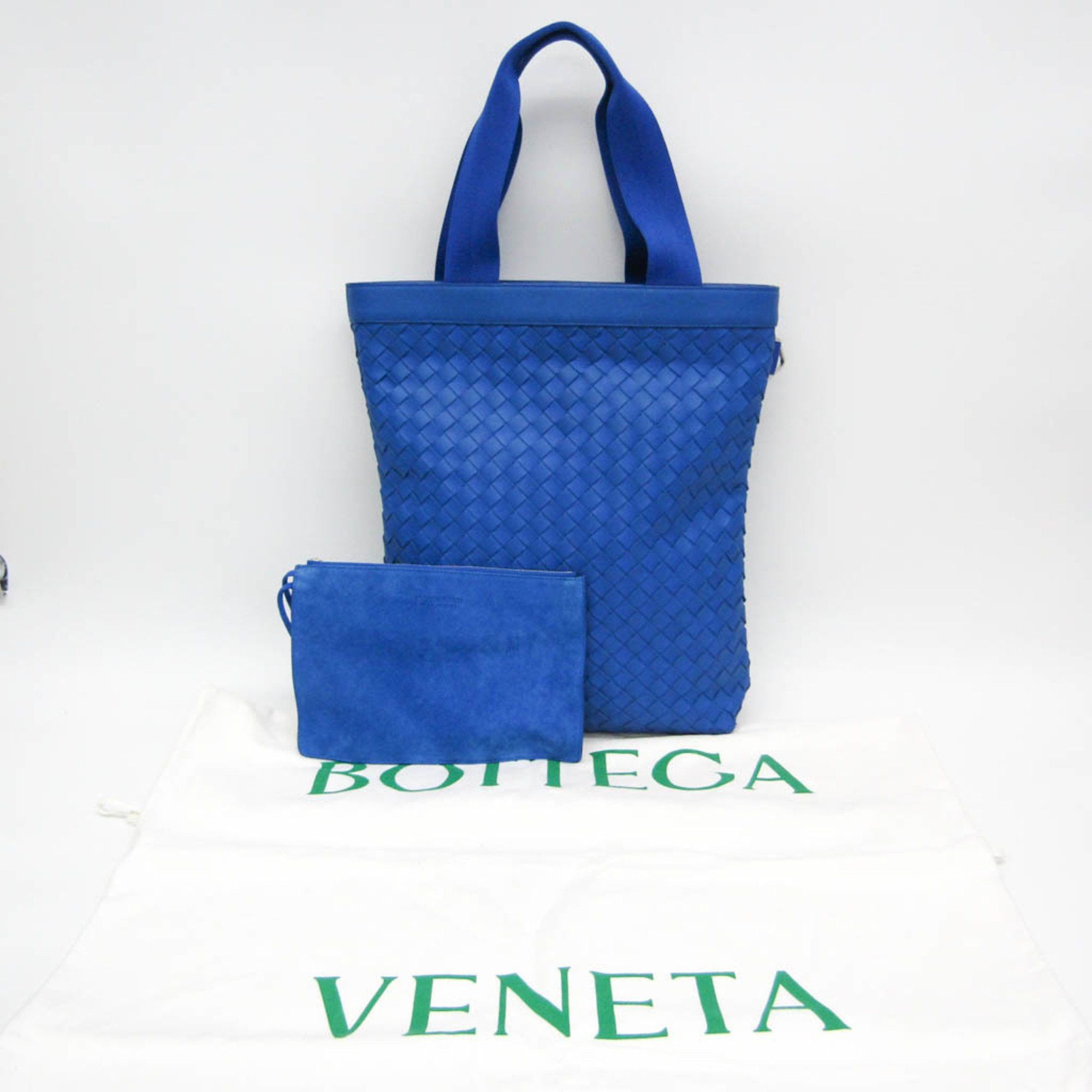Bottega Veneta Intrecciato Blue Leather Tote Bag (Pre-Owned) Size ONE SIZE - 6 Thumbnail