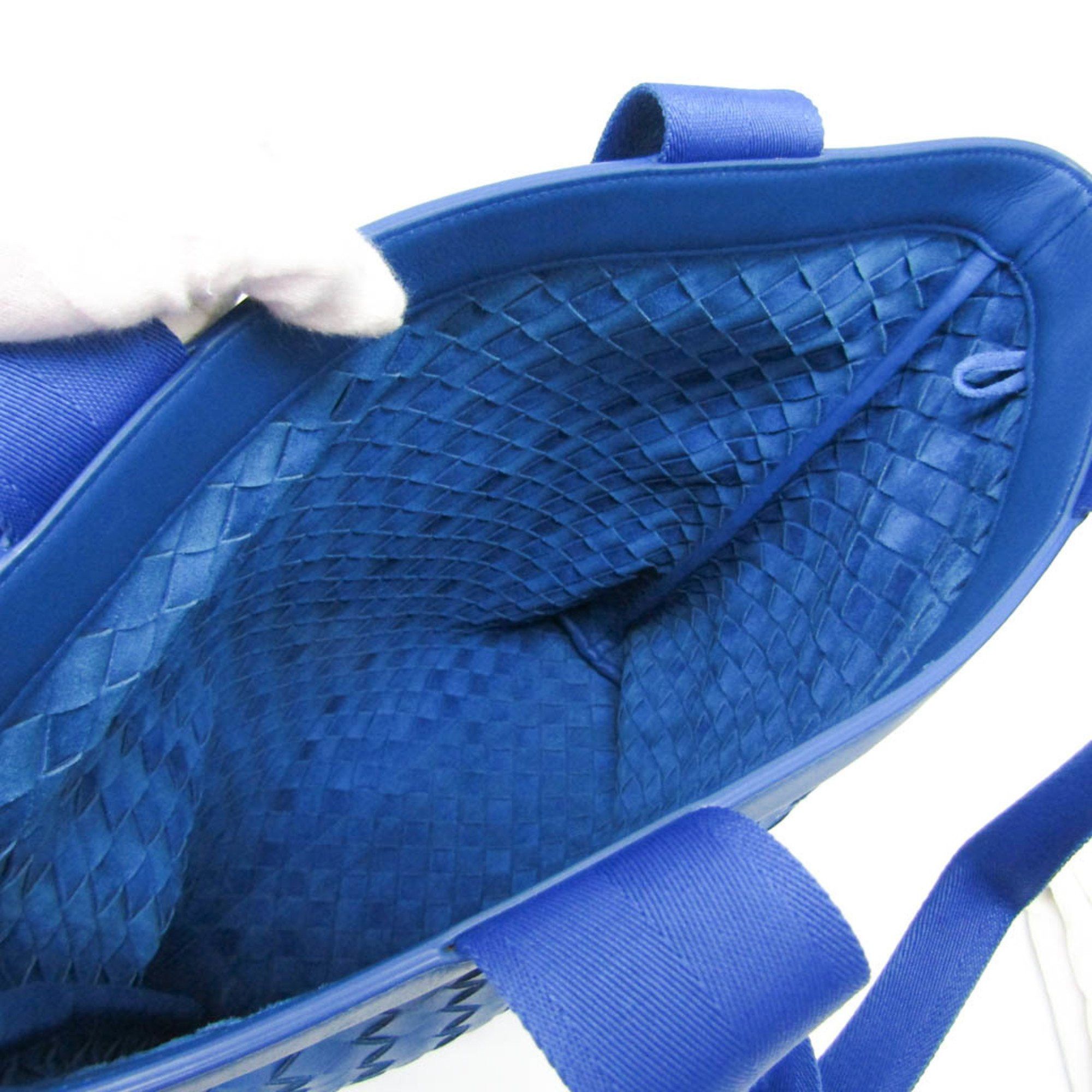 Bottega Veneta Intrecciato Blue Leather Tote Bag (Pre-Owned) Size ONE SIZE - 3 Thumbnail