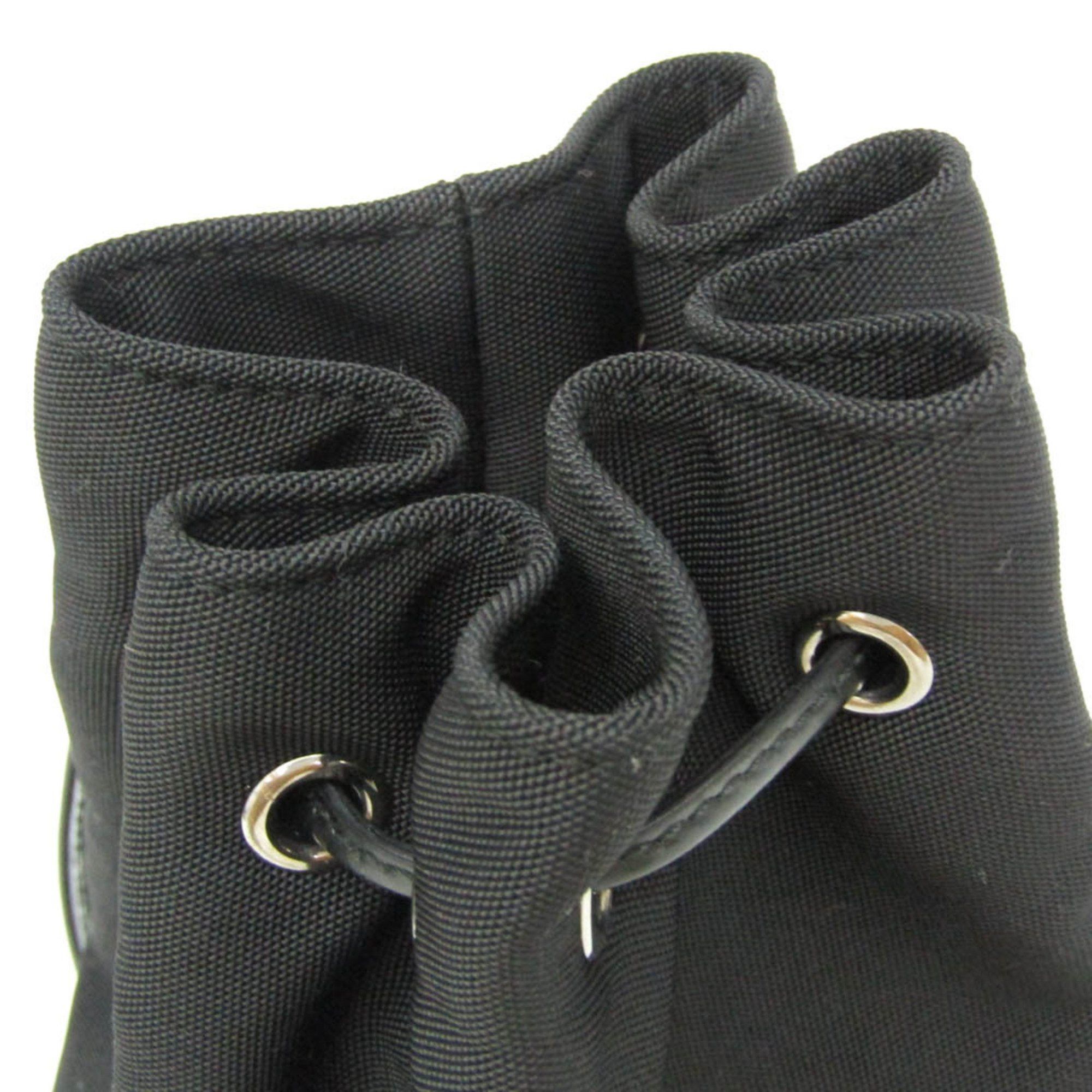 Gucci Drawstring Black Canvas Clutch Bag (Pre-Owned) Size ONE SIZE - 4 Thumbnail